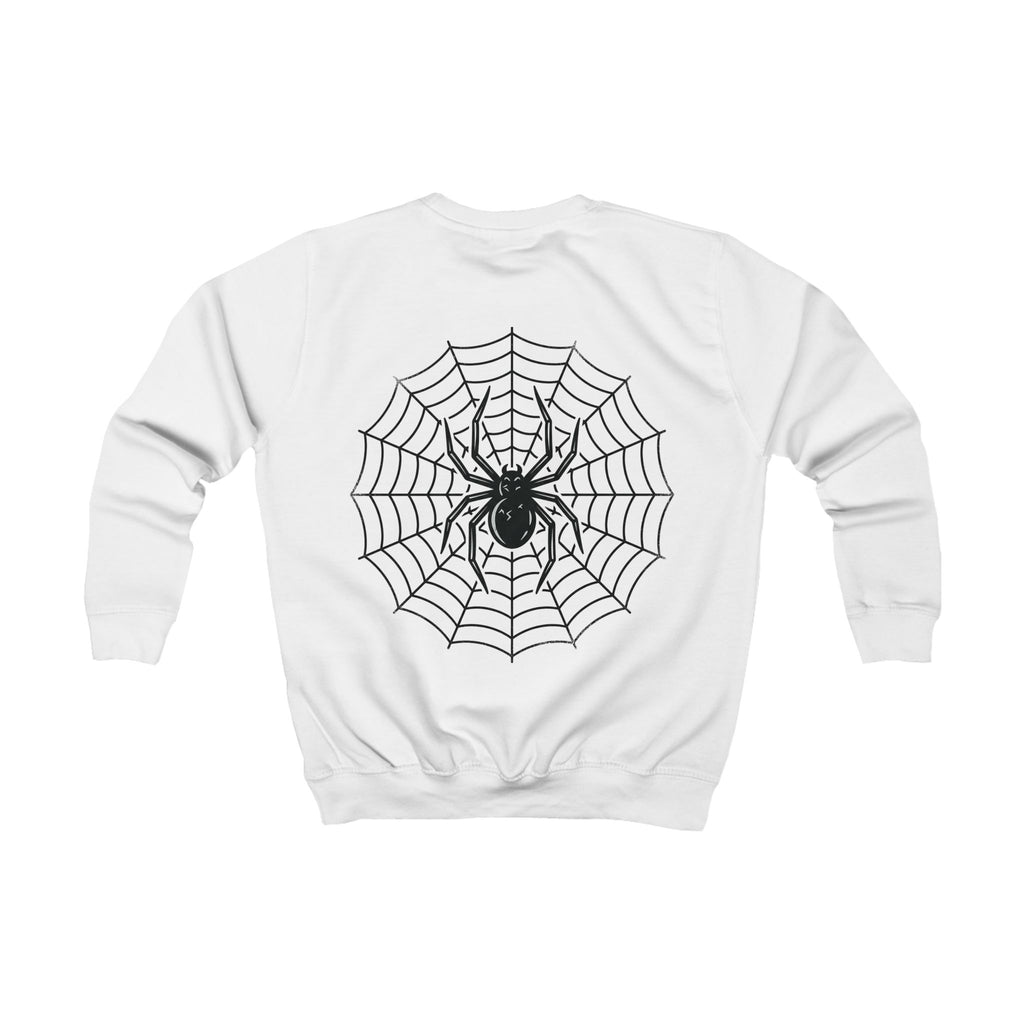 Kids Spider Web Sweatshirt – Cute Spooky Halloween Crewneck for Children