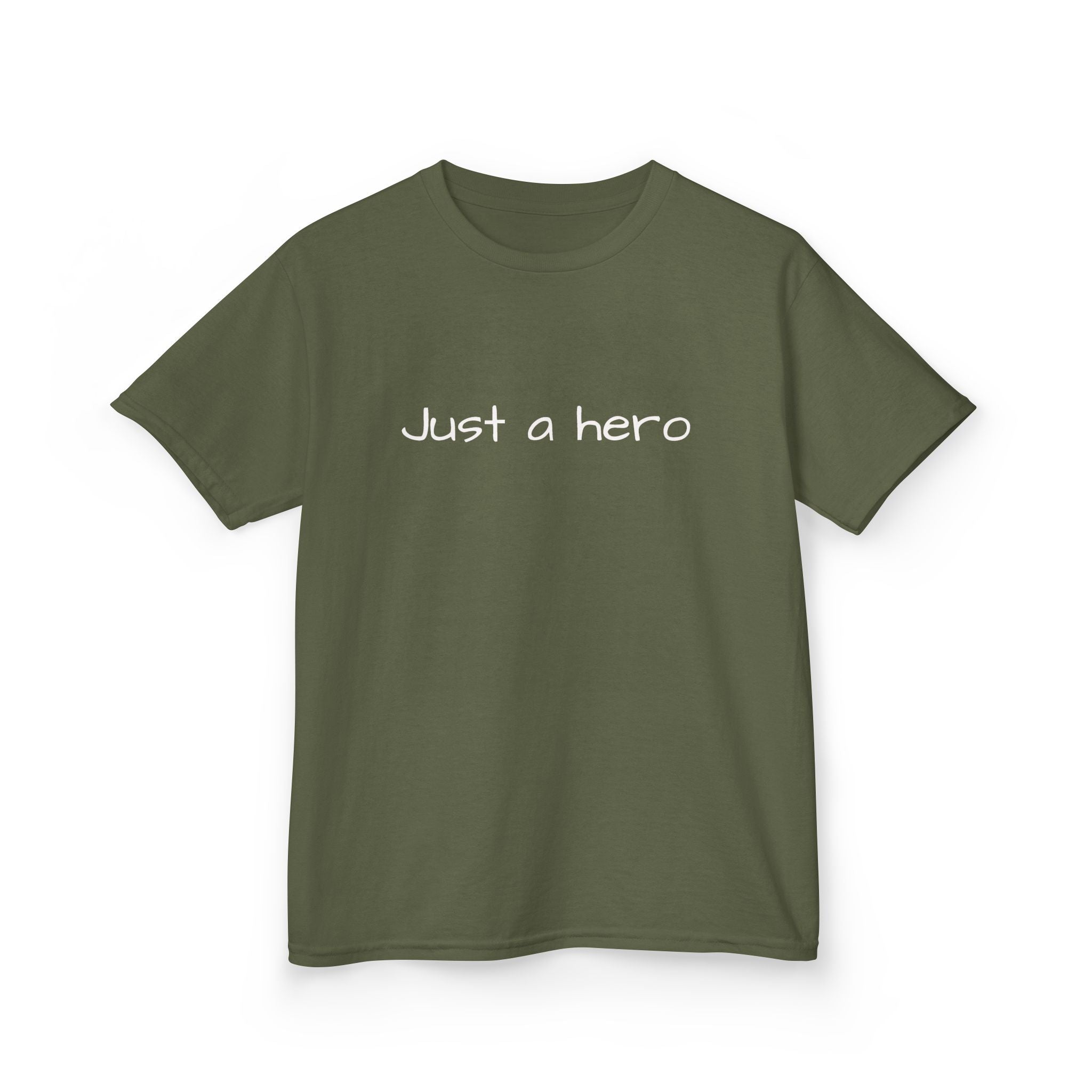 Kids T-Shirt — "Just a hero" Minimalist Children’s Tee, Cute Inspirational Shirt for Boys & Girls, Gift for Kids
