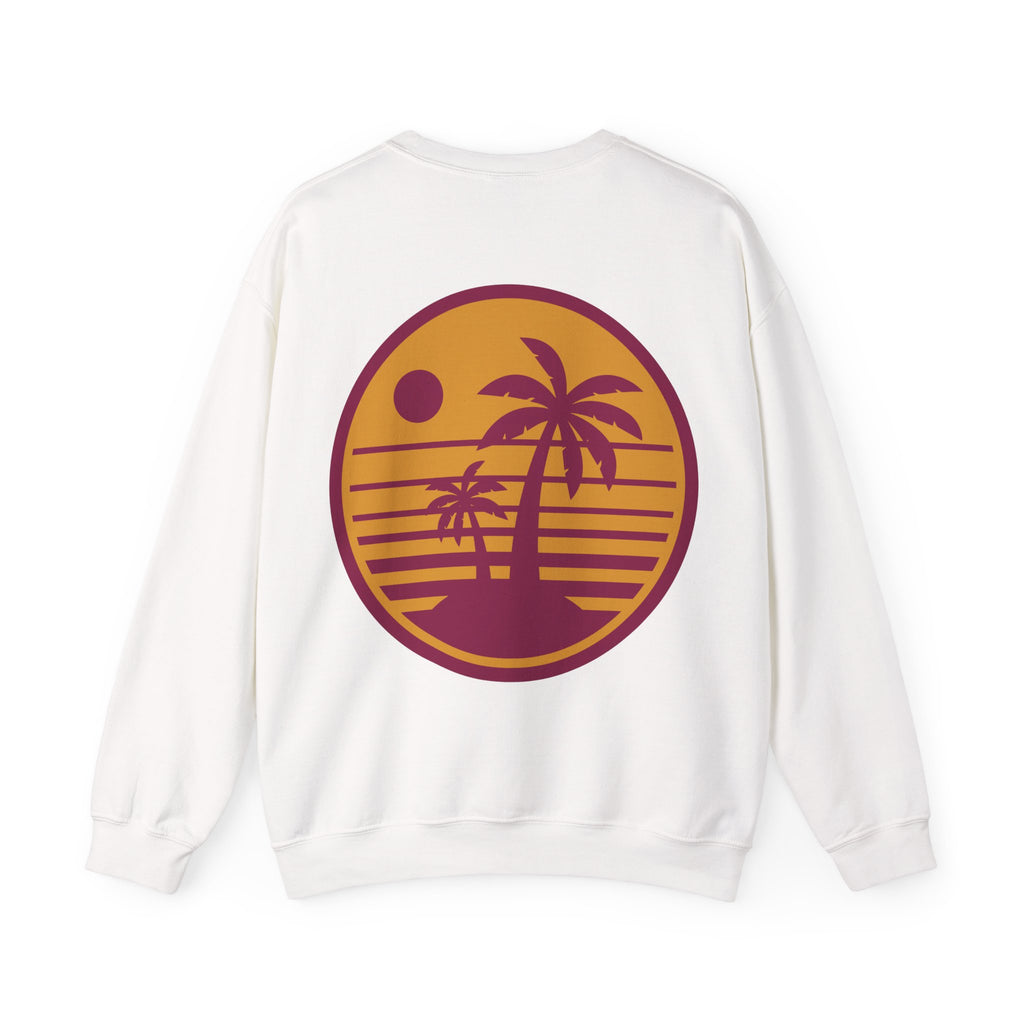 Crewneck Sweatshirt — 'I’m OK' Palm Sunset Graphic