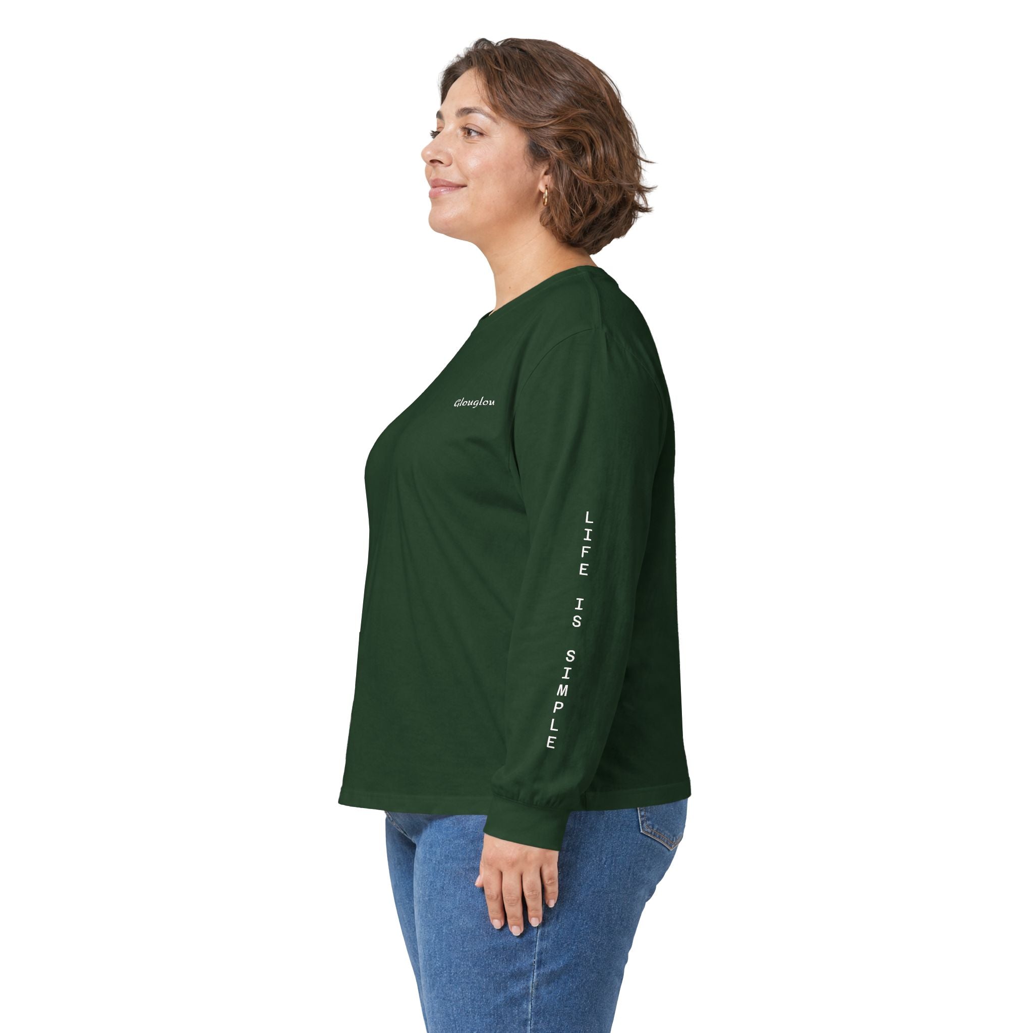 Long Sleeve Tee — Minimal Script Logo Sleeve Shirt