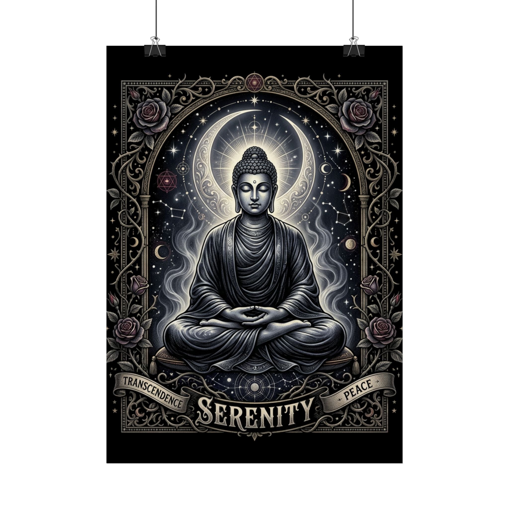 Buddha Serenity Poster — Meditation Wall Art for Calm & Peace