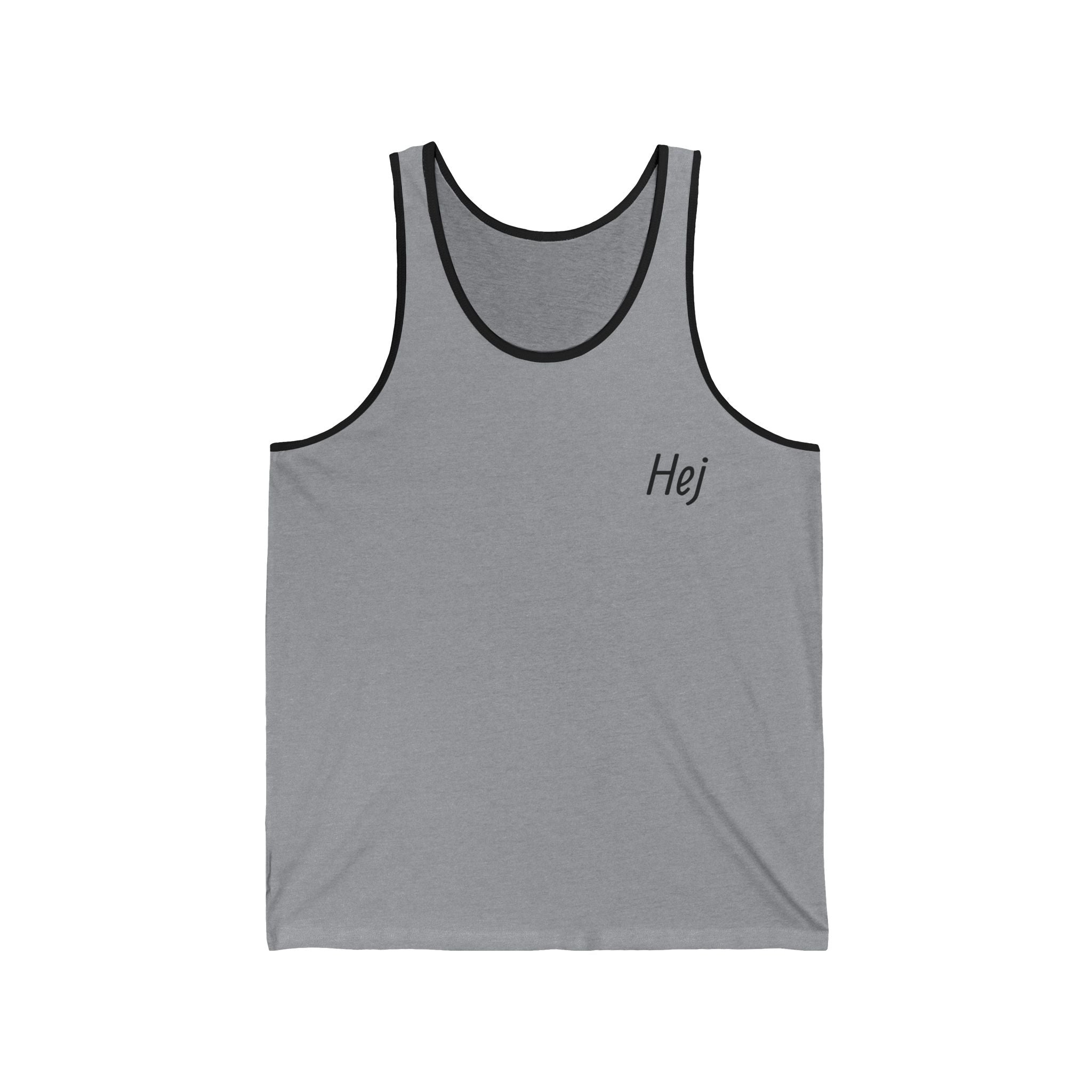 Hej Då Minimalist Scandinavian Tank Top | Swedish Phrase Graphic