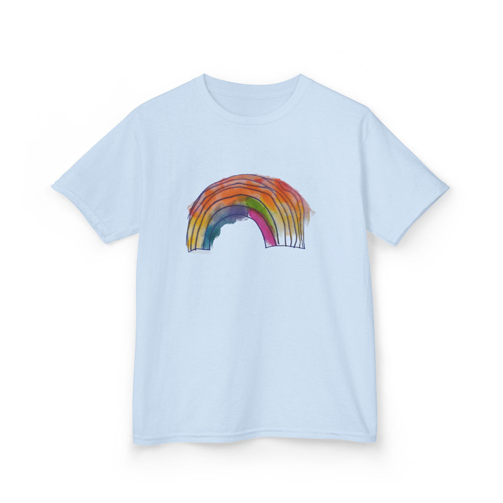Kids Rainbow T‑Shirt — Hand‑Drawn Colorful Rainbow Tee for Children