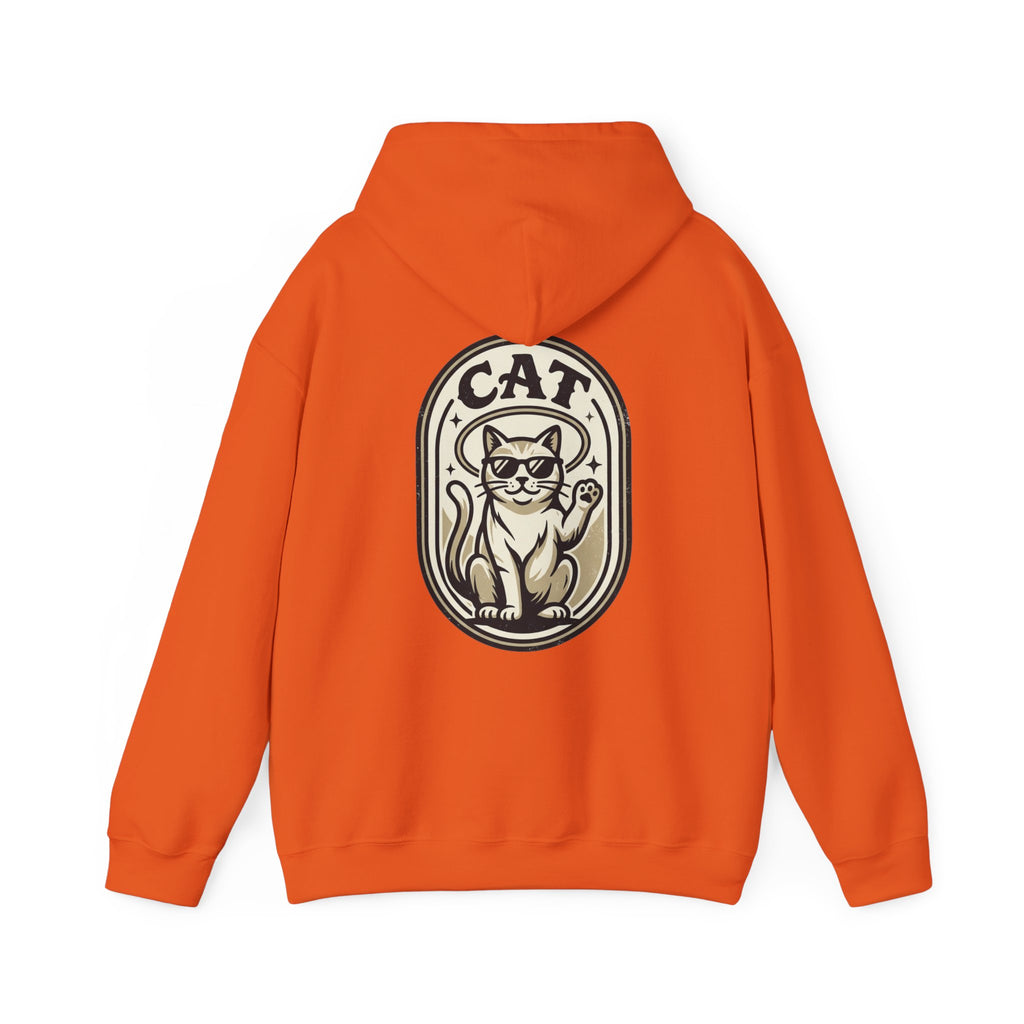 Cat Lucky Paw Hoodie — Retro Cool Cat Graphic Sweatshirt