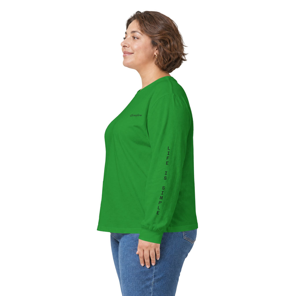 Long Sleeve Tee — Minimal Script Logo Sleeve Shirt