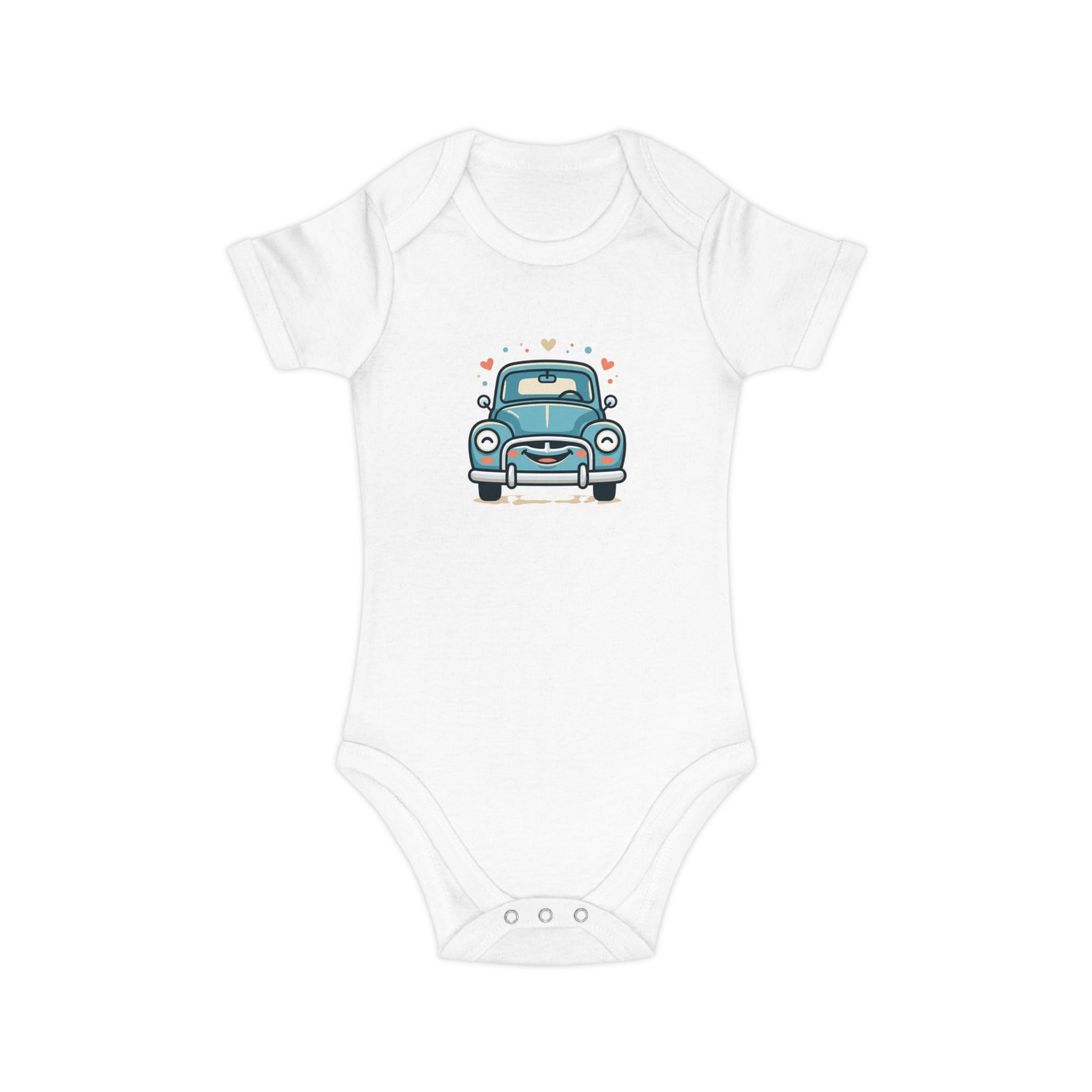 Vintage Blue Car Baby Bodysuit – Cute Retro Automobile Infant Onesie