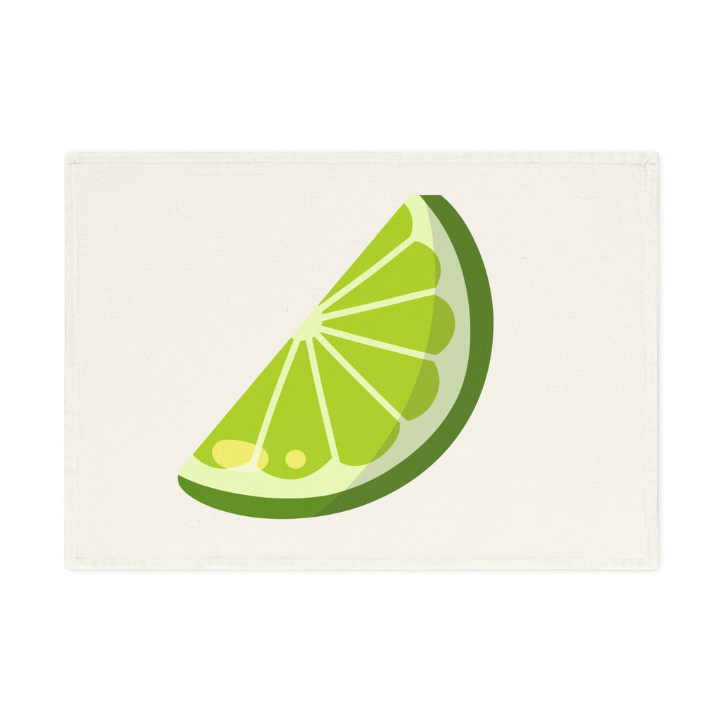 Lime Slice Cotton Tea Towel — Bright Citrus Kitchen Towel