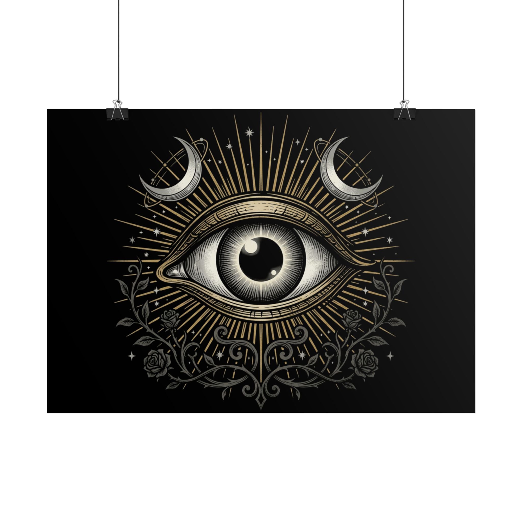 Occult Eye Poster — Mystical All-Seeing Eye Wall Art