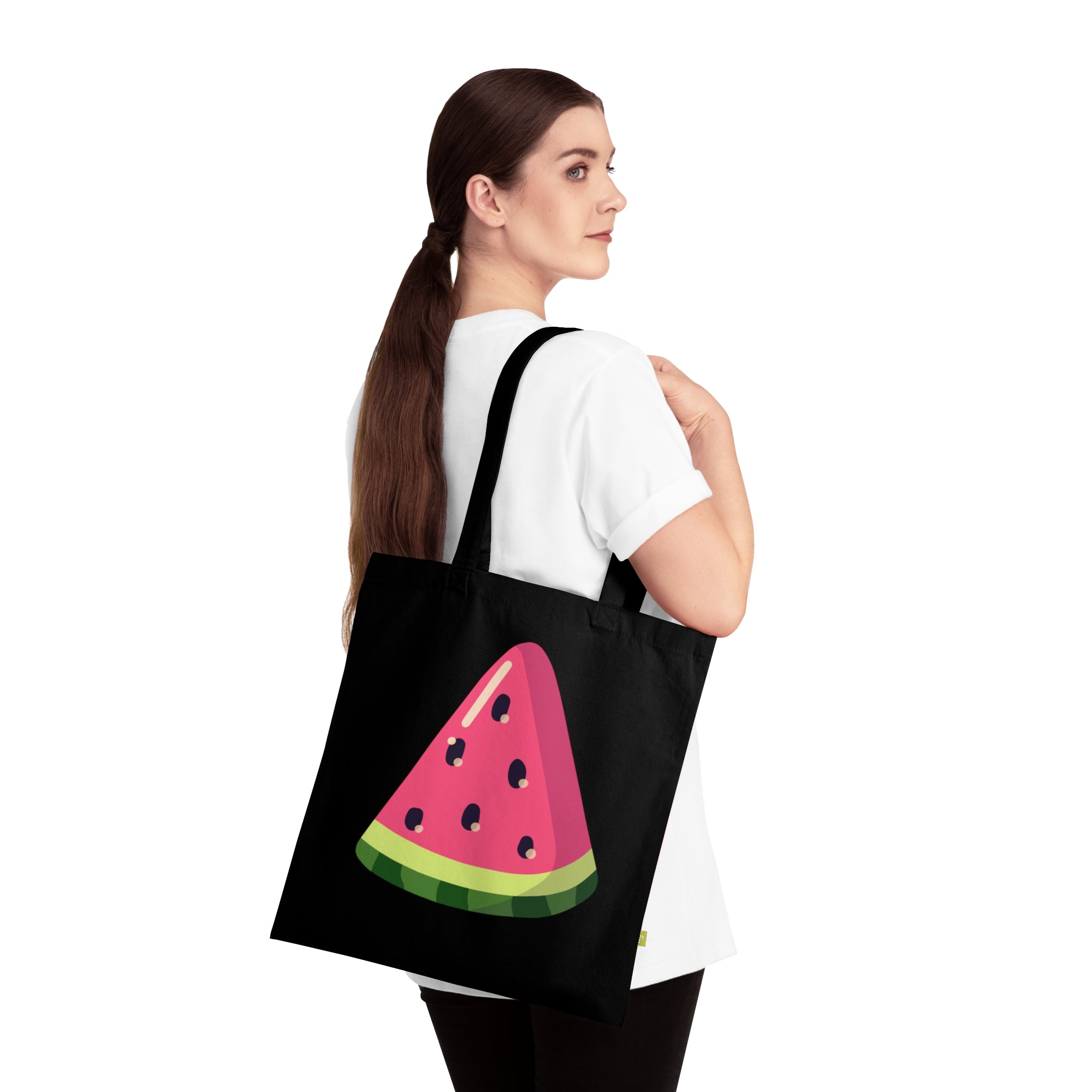 Watermelon Slice Tote Bag — Cute Summer Fruit Organic Cotton Tote