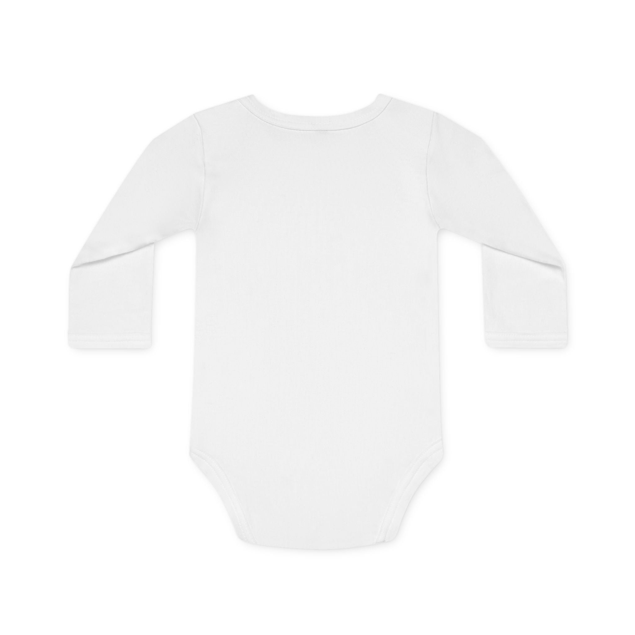 Baby Bodysuit — Cute Kawaii Ginger Cat Illustration Long-Sleeve Organic Onesie
