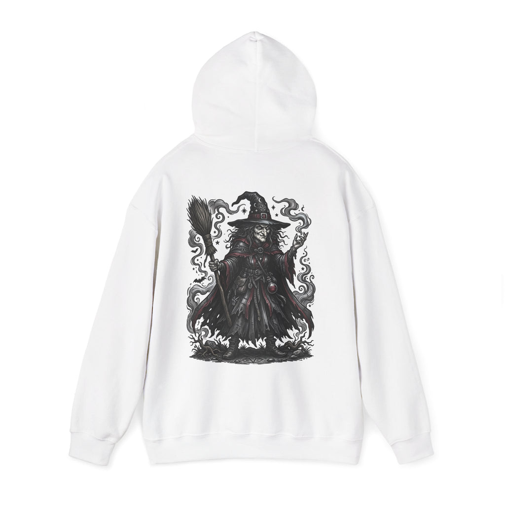 Witch Hunter Hoodie — Dark Fantasy Grim Reaper Back Graphic