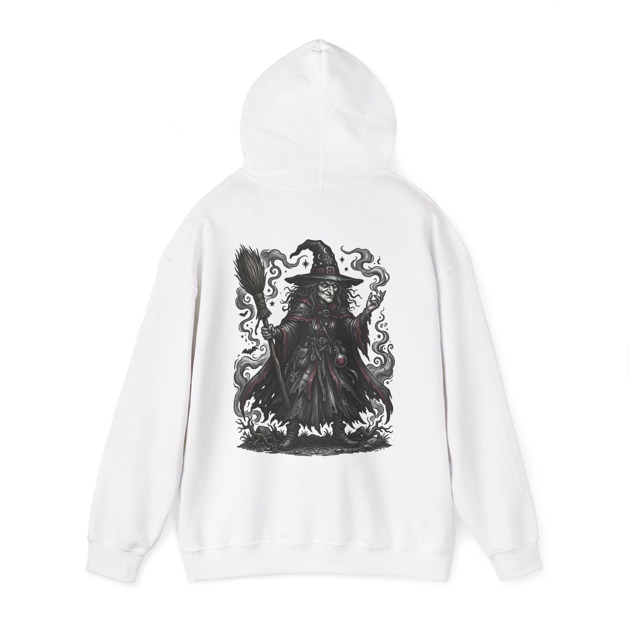 Witch Hunter Hoodie — Dark Fantasy Grim Reaper Back Graphic