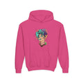 Youth Hoodie — Colorful Floral Portrait Graphic