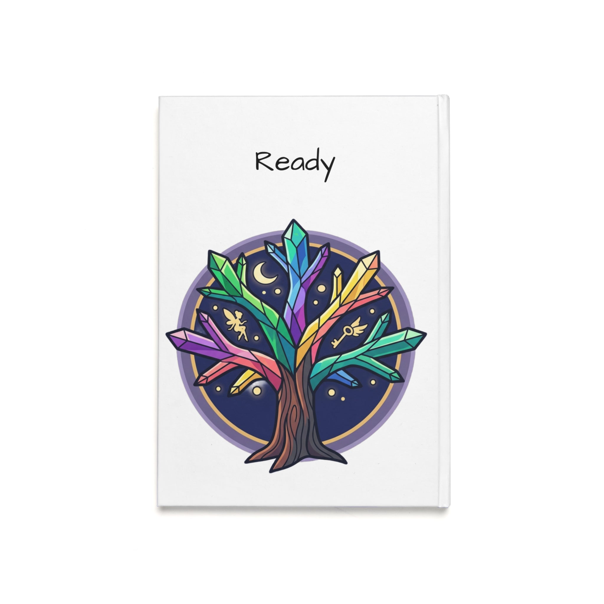 A5 Hardcover Journal — Colorful Crystal Compass Pocket Design