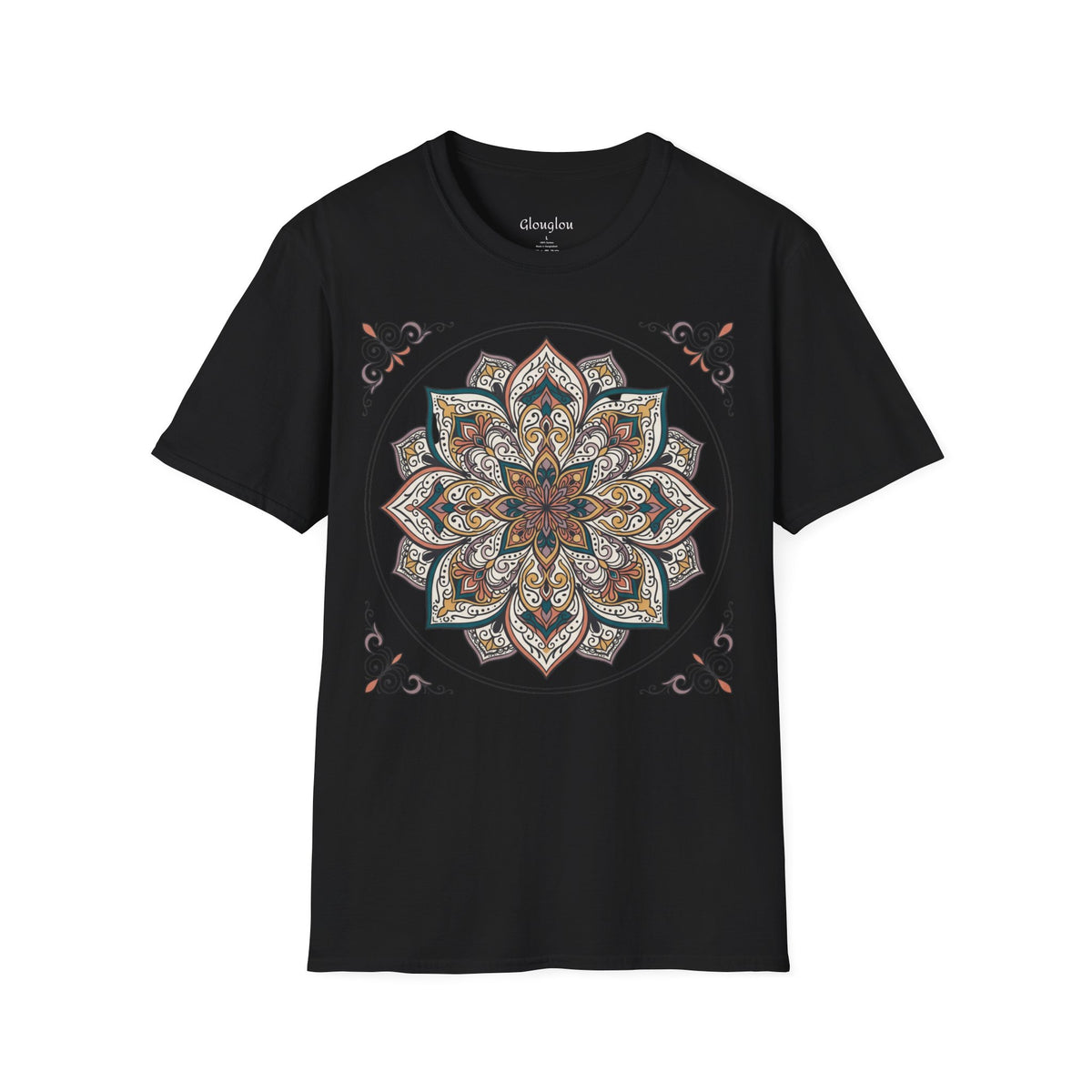 Mandala Floral T-Shirt — Boho Lotus Graphic Tee for Women & Men