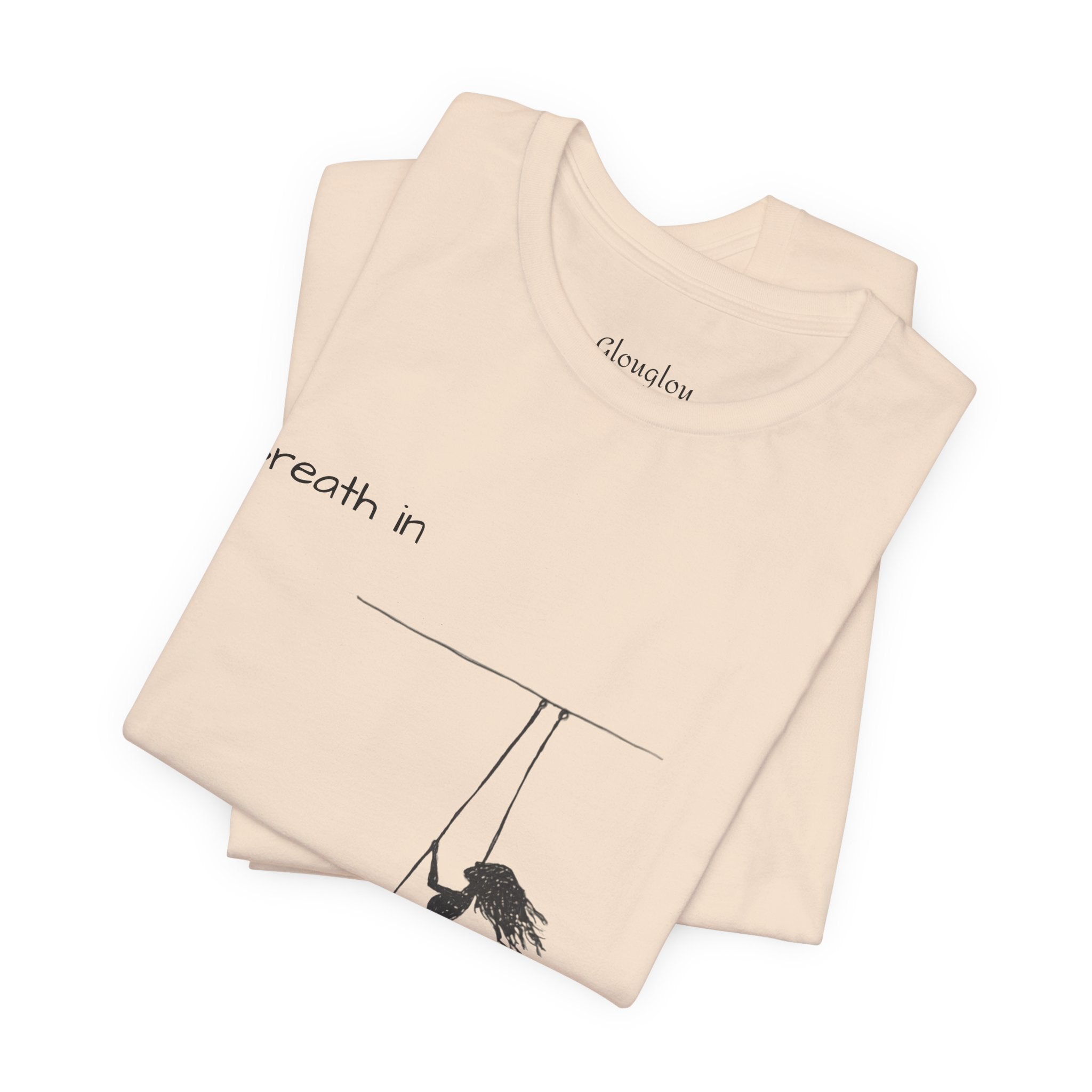 Breath In Breath Out climber tee | Climbing silhouette shirt