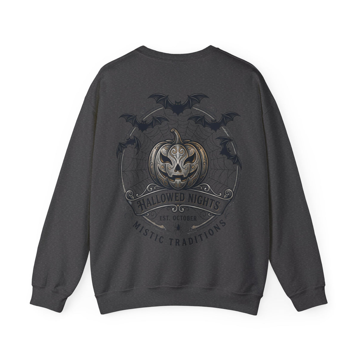 Halloween Pumpkin Crewneck Sweatshirt — "Hallowed Nights" Mystic Traditions