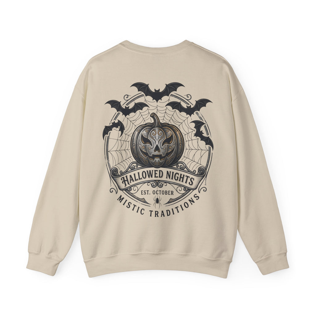 Halloween Pumpkin Crewneck Sweatshirt — "Hallowed Nights" Mystic Traditions