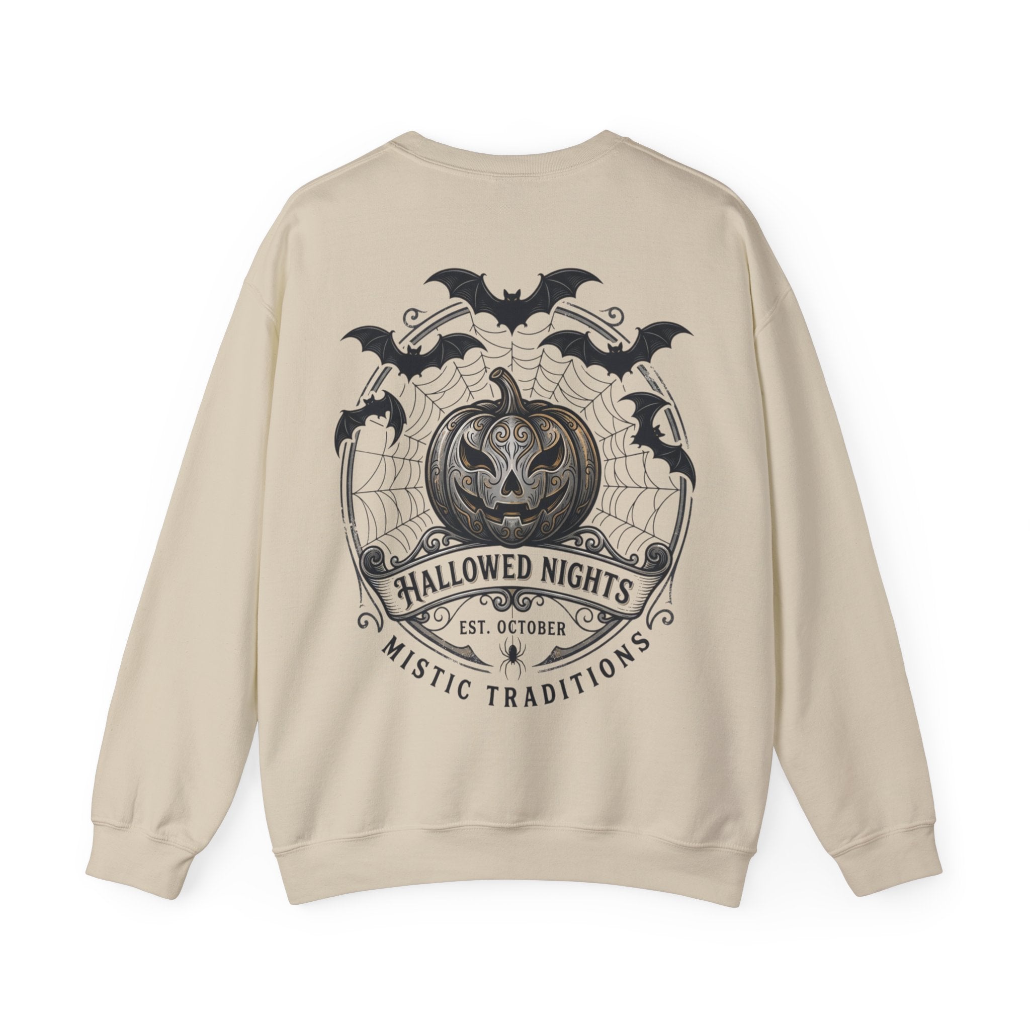 Halloween Pumpkin Crewneck Sweatshirt — "Hallowed Nights" Mystic Traditions