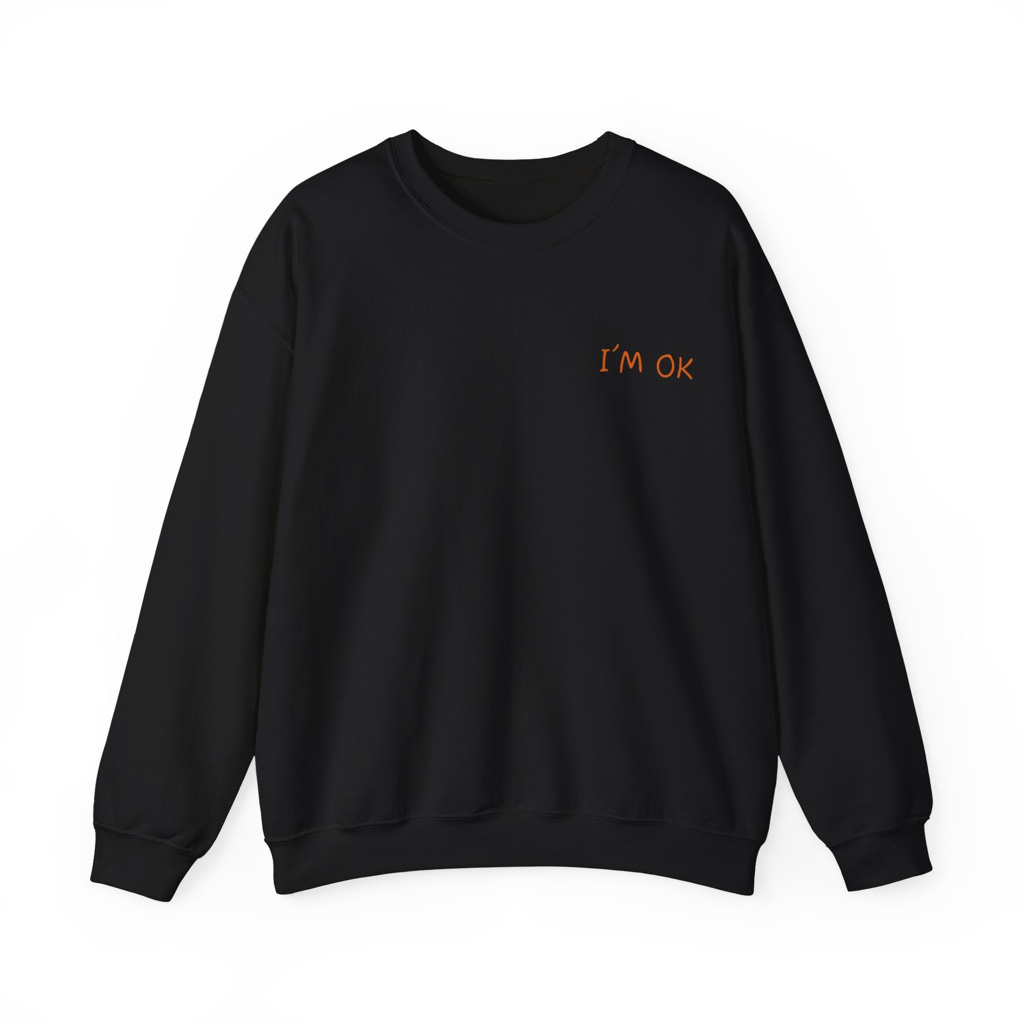 Crewneck Sweatshirt — 'I’m OK' Palm Sunset Graphic