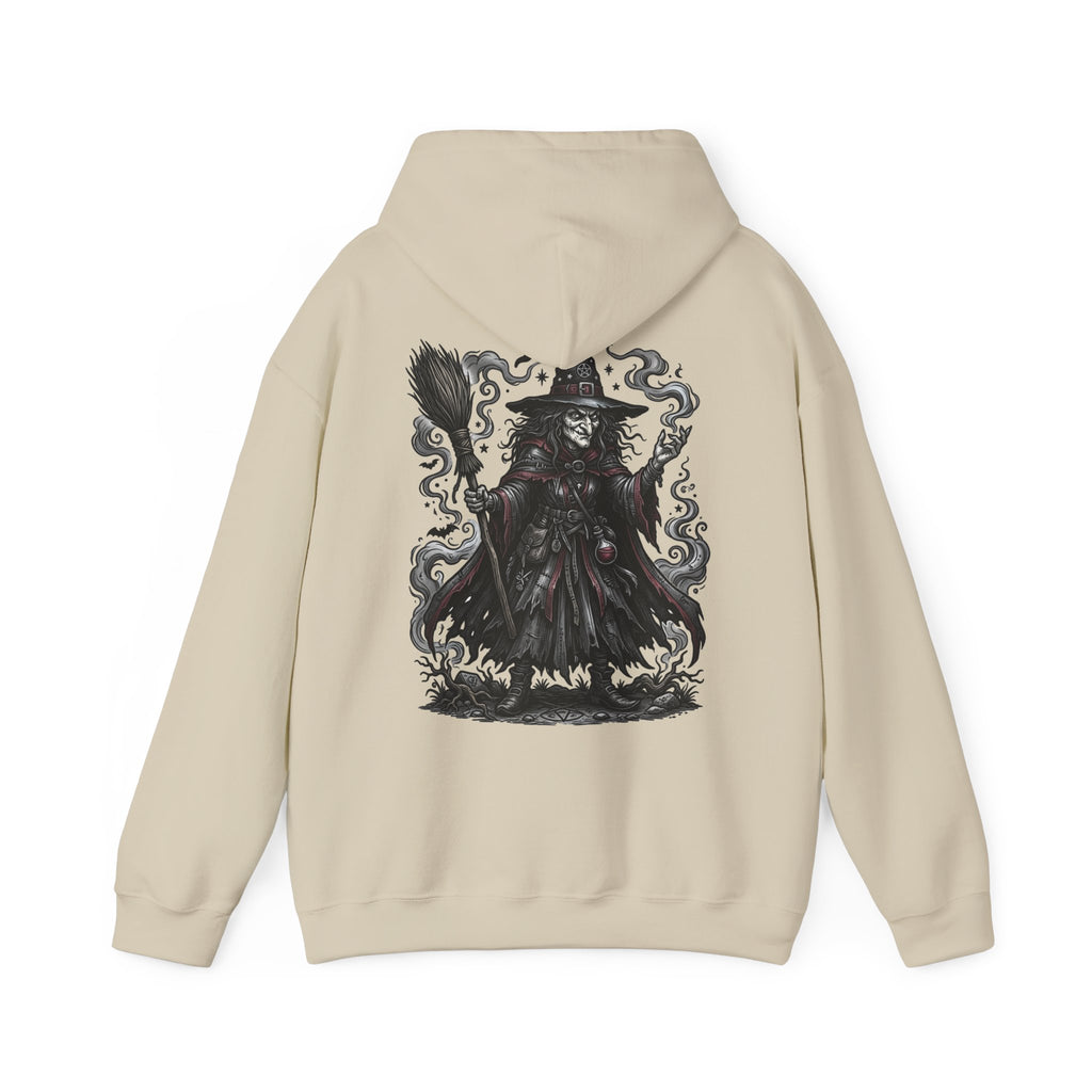 Witch Hunter Hoodie — Dark Fantasy Grim Reaper Back Graphic