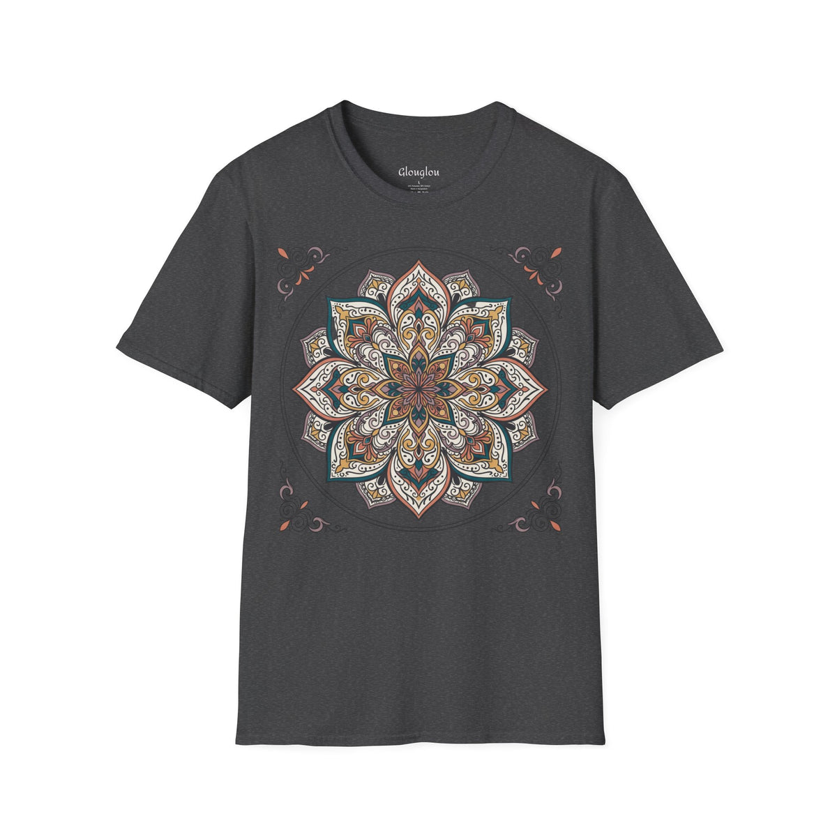 Mandala Floral T-Shirt — Boho Lotus Graphic Tee for Women & Men