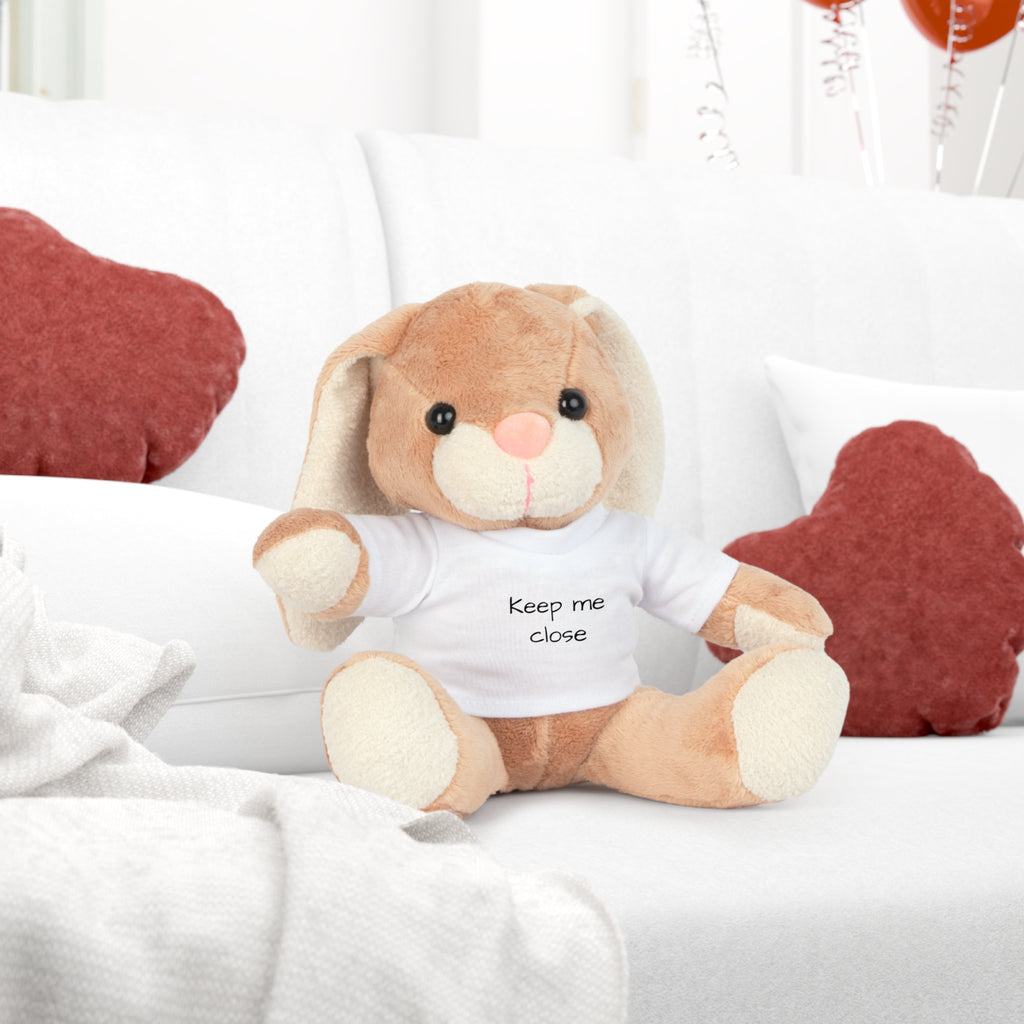 Keep Me Close Plush Bear - Stuffed Teddy with 'Keep me close' Tee