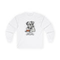 Long Sleeve Tee — "Dog's Life" Jack Russell & Whiskey Graphic