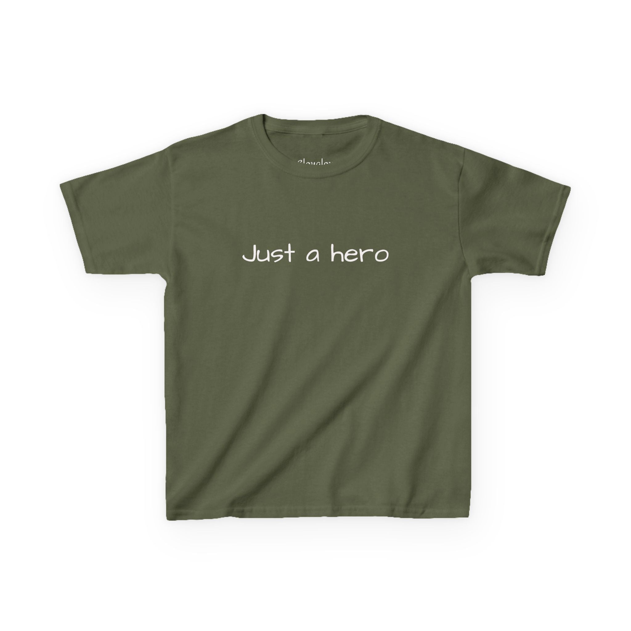 Kids T-Shirt — "Just a hero" Minimalist Children’s Tee, Cute Inspirational Shirt for Boys & Girls, Gift for Kids