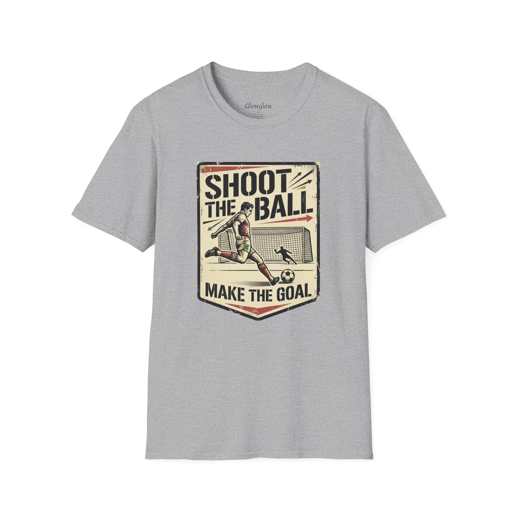 Shoot The Ball Soccer T-Shirt — 'Make The Goal' Vintage Football Tee