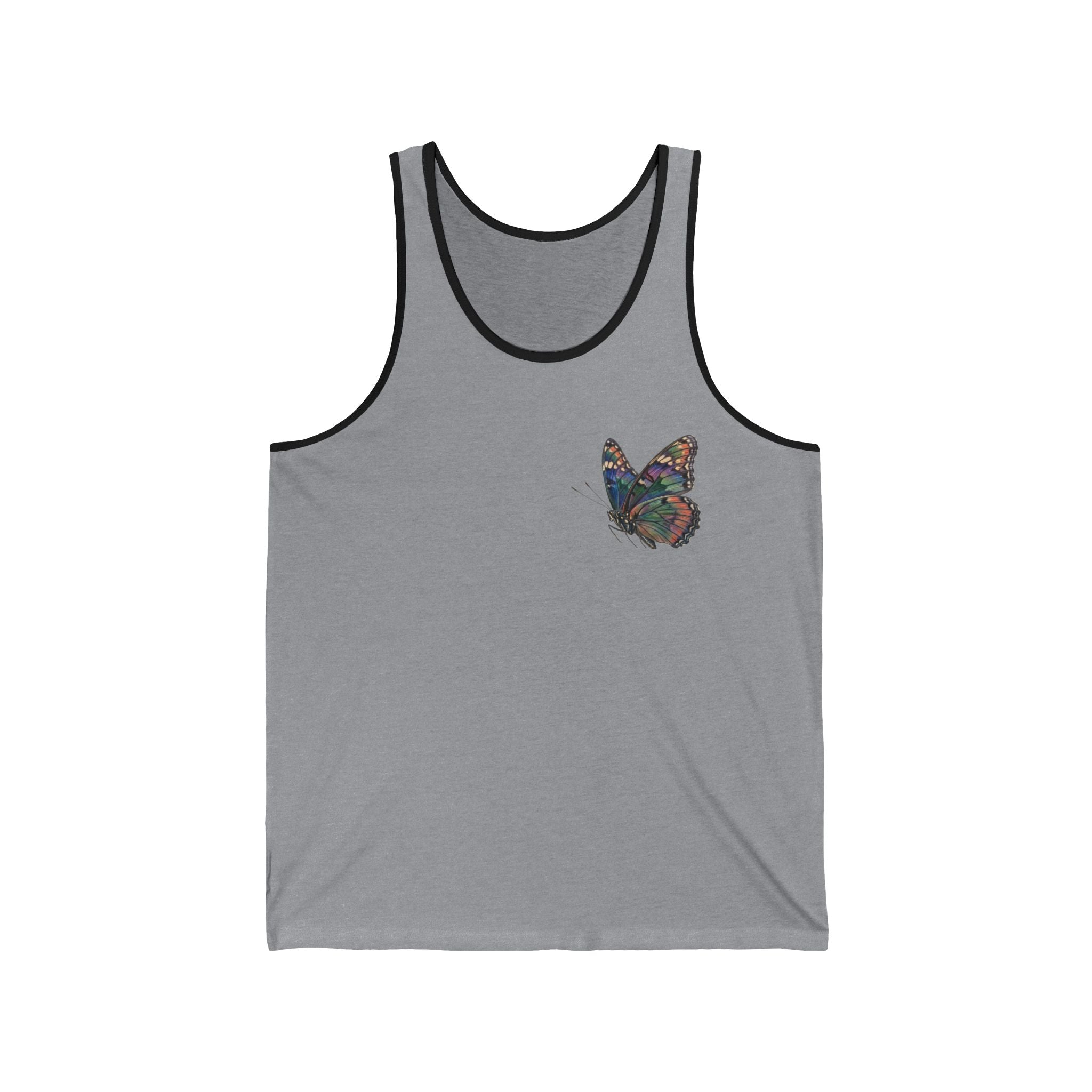 Butterfly Chest Tank Top — Colorful Vintage Moth Graphic