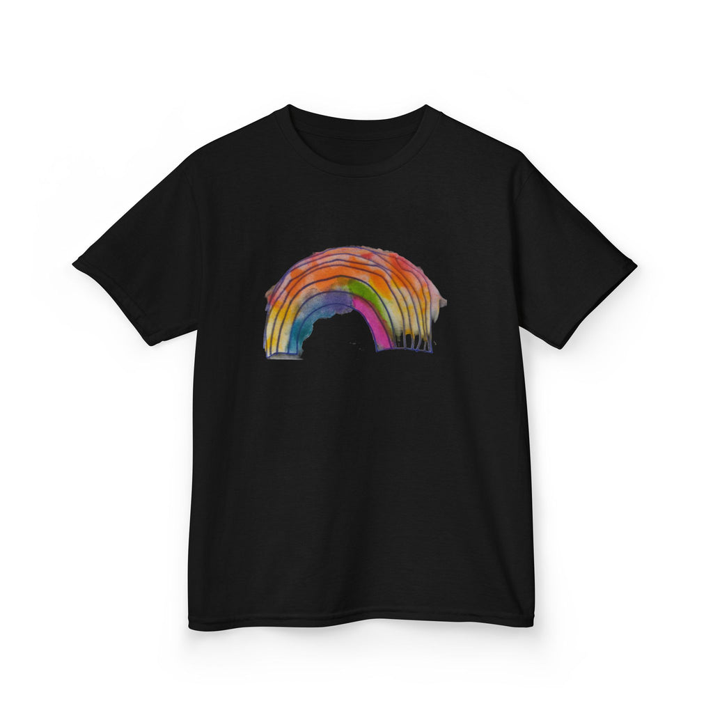 Kids Rainbow T‑Shirt — Hand‑Drawn Colorful Rainbow Tee for Children