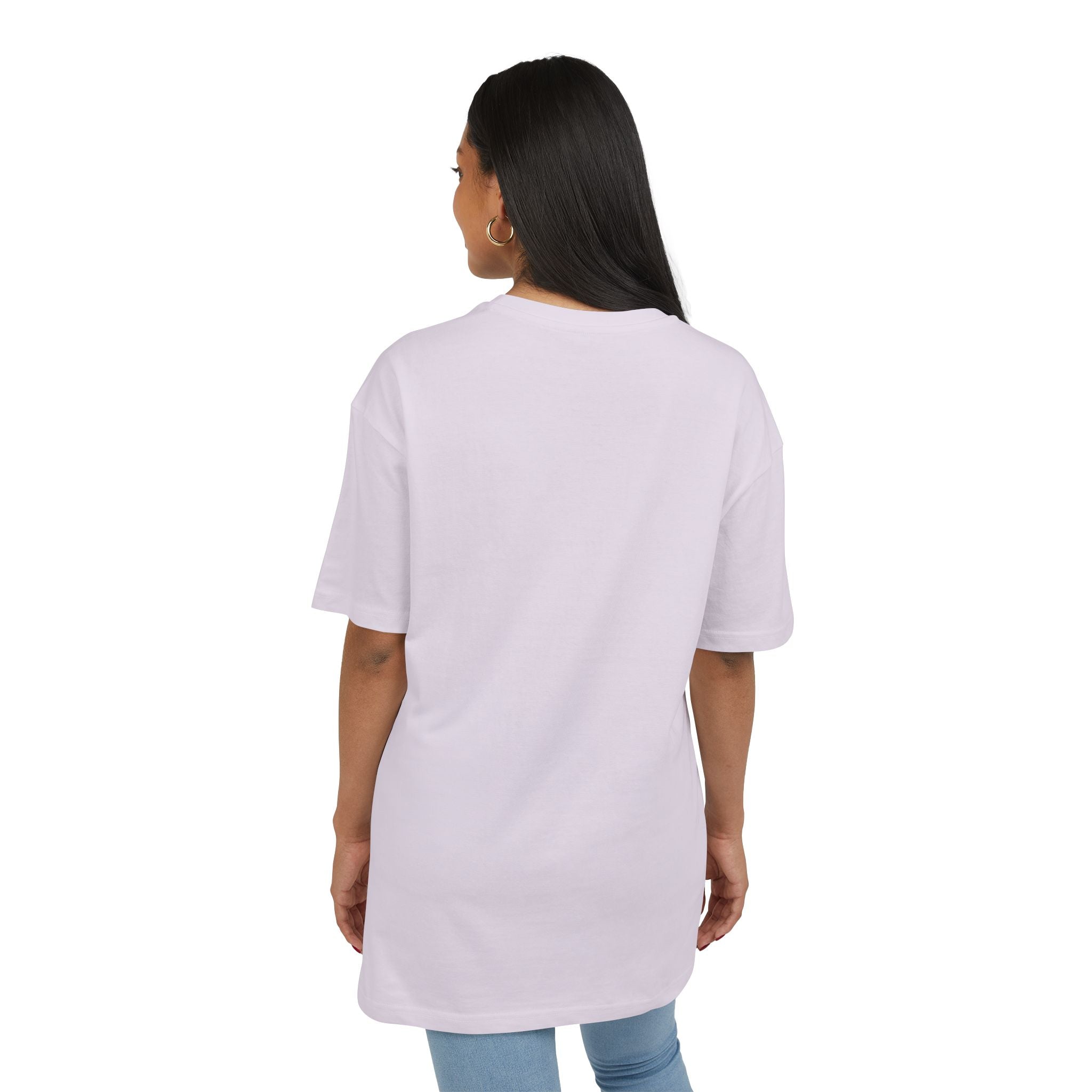 Oversized Tee "Heads up Look, hear, smell Life is here" – Minimalist Inspirational Graphic T-Shirt