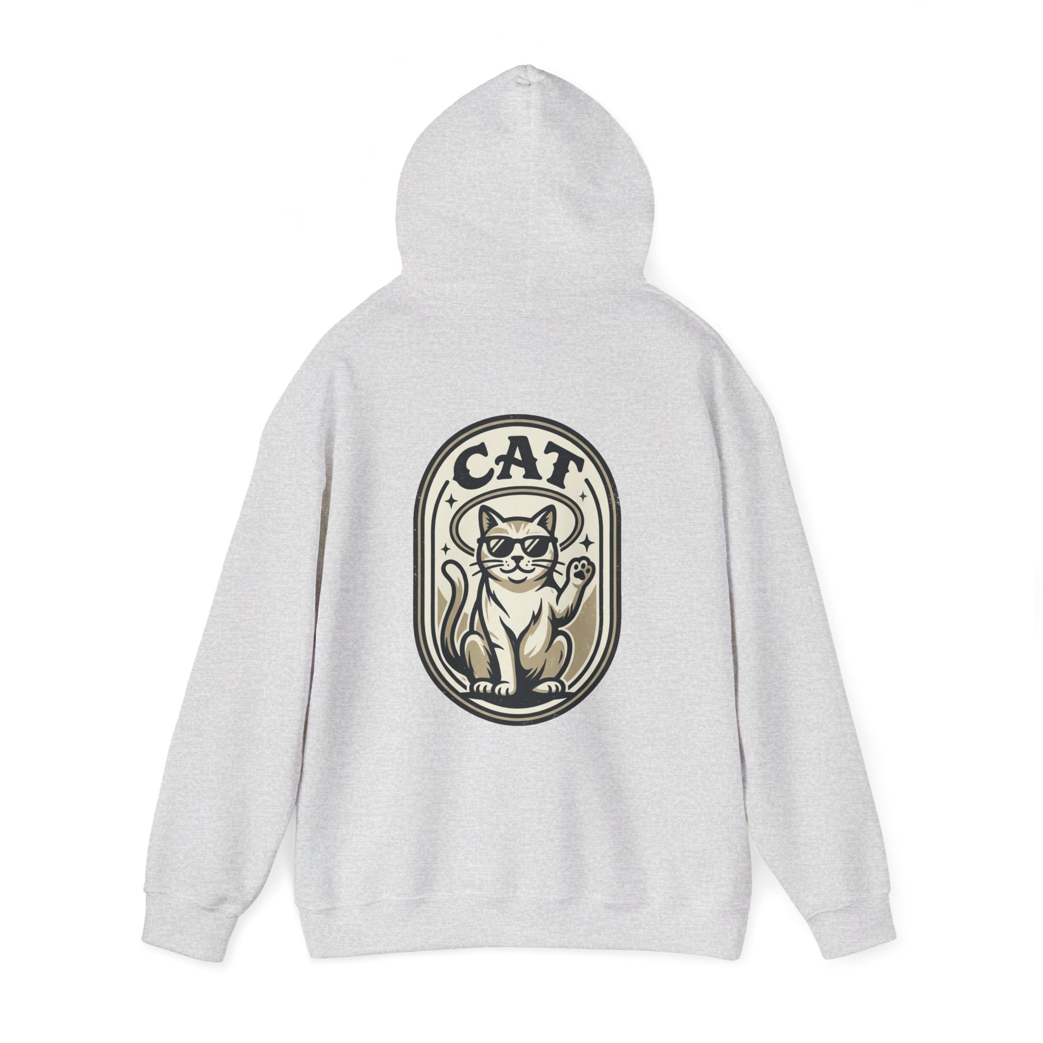Cat Lucky Paw Hoodie — Retro Cool Cat Graphic Sweatshirt