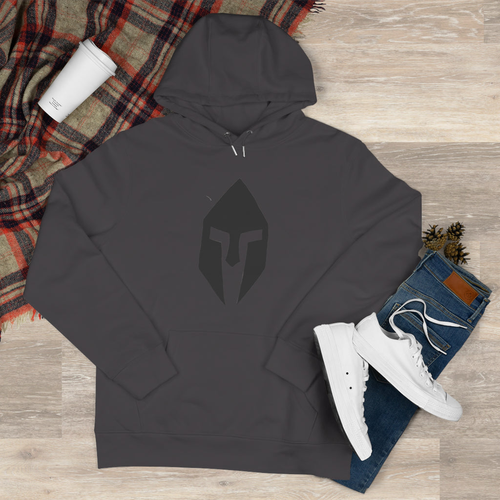 Spartan Helmet Hoodie — Minimal Warrior King Graphic Hooded Sweatshirt