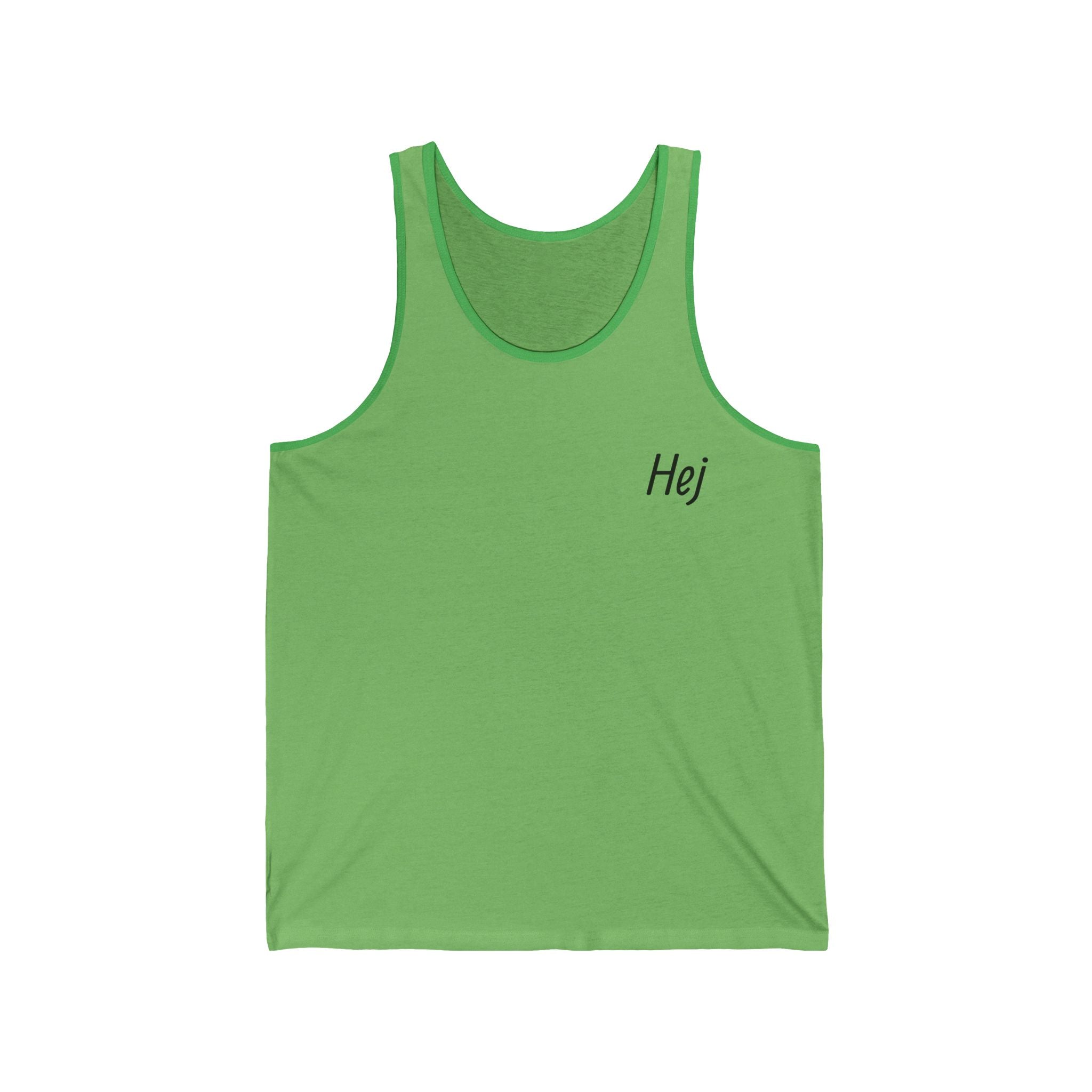Hej Då Minimalist Scandinavian Tank Top | Swedish Phrase Graphic