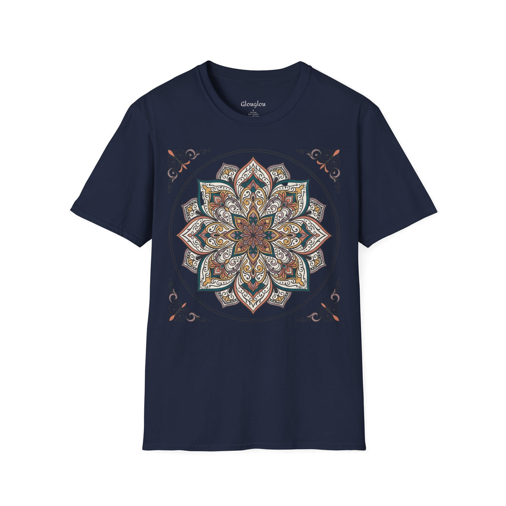 Mandala Floral T-Shirt — Boho Lotus Graphic Tee for Women & Men