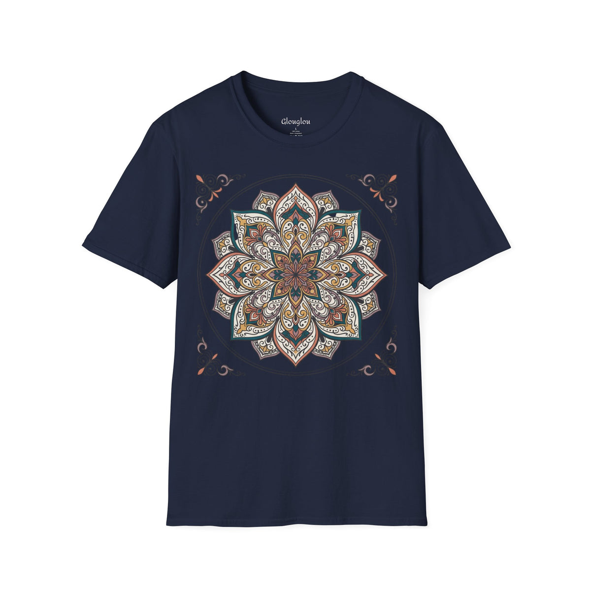 Mandala Floral T-Shirt — Boho Lotus Graphic Tee for Women & Men