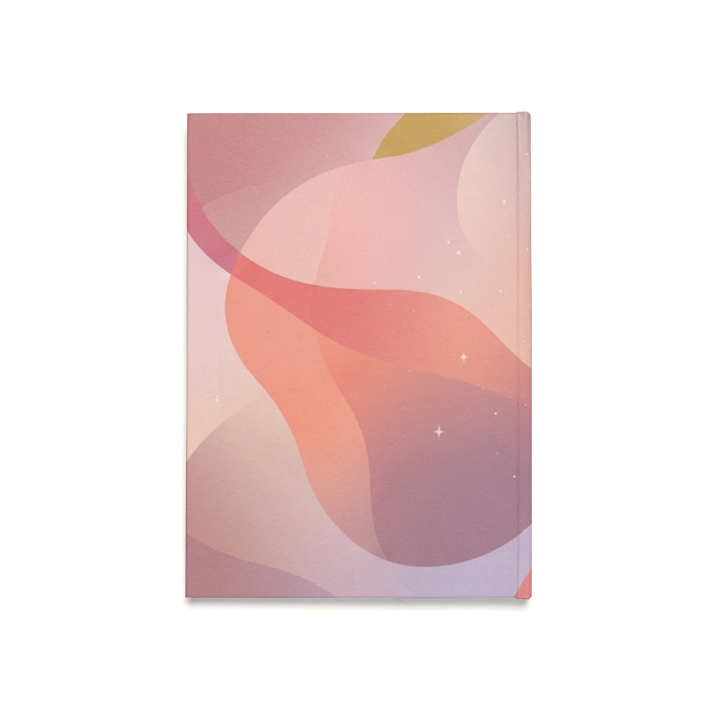 Abstract Pastel Waves A5 Hardcover Journal — "Notes"