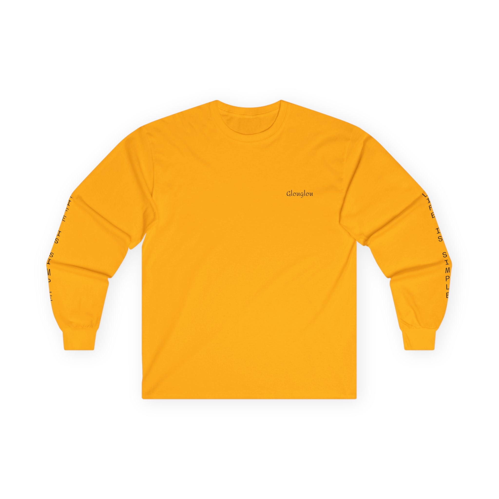 Long Sleeve Tee — Minimal Script Logo Sleeve Shirt