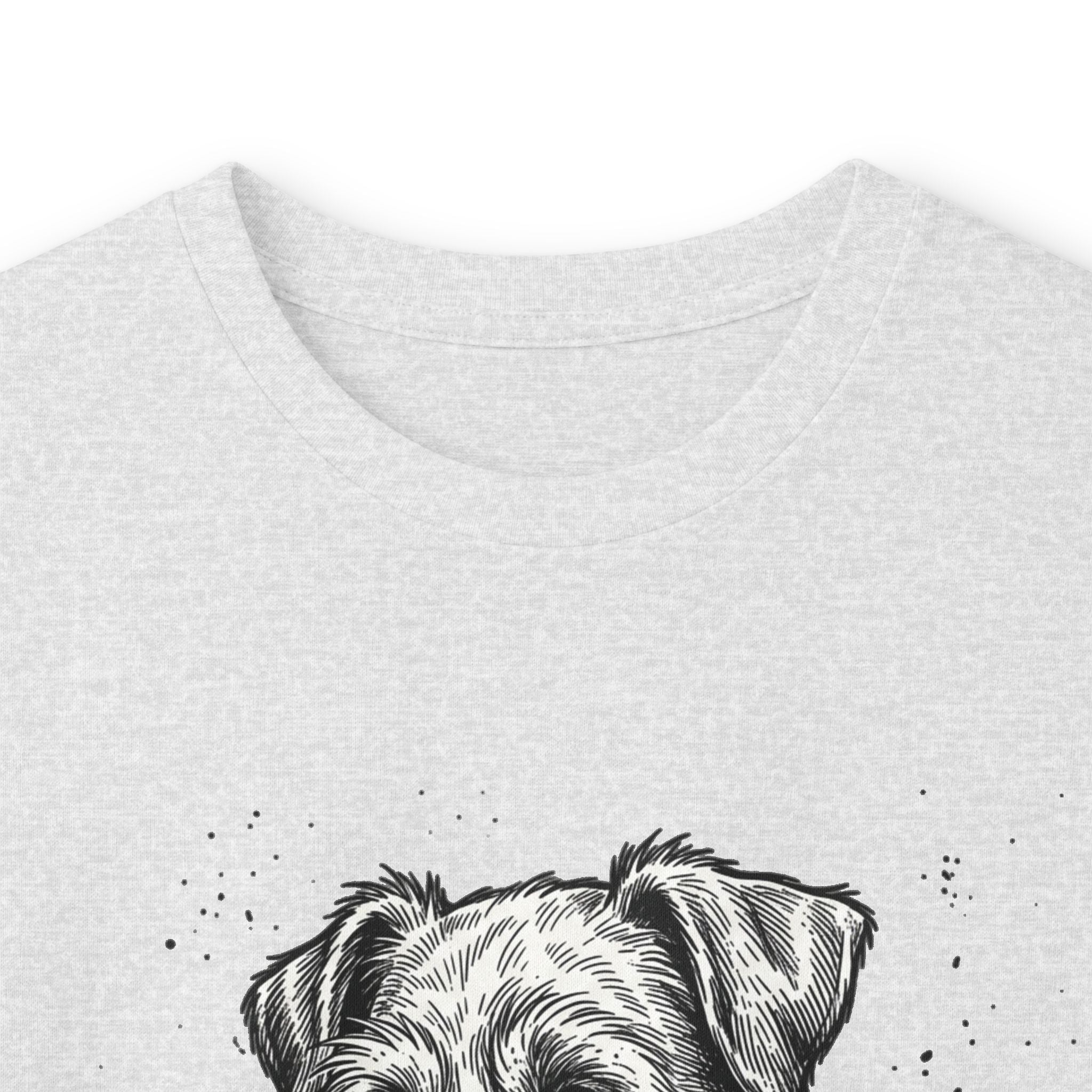 Long Sleeve Tee — "Dog's Life" Jack Russell & Whiskey Graphic