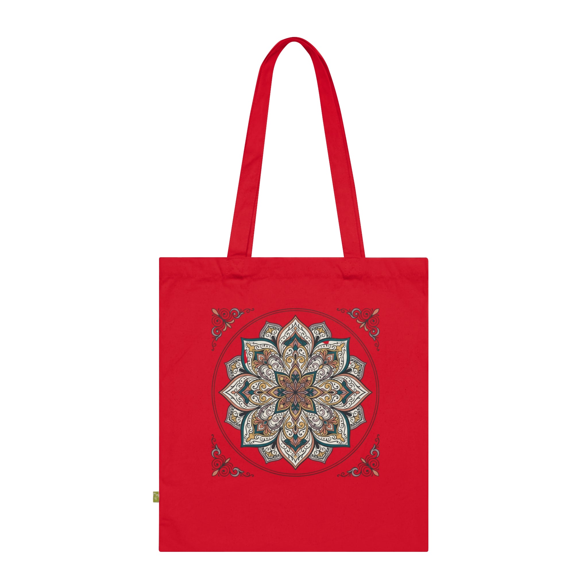 Mandala Floral Tote Bag – Organic Cotton Boho Market Tote