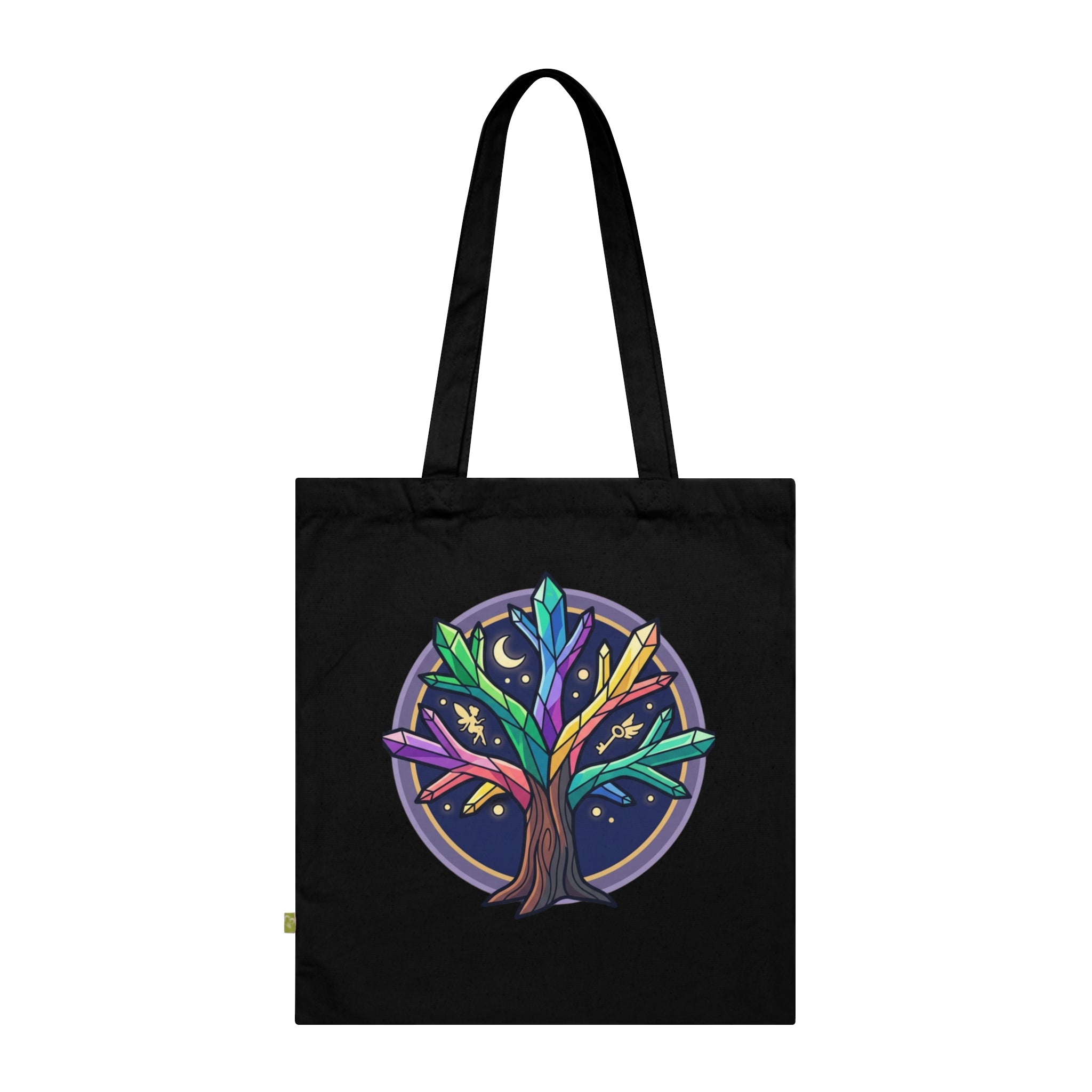 Celestial Tree Organic Cotton Tote Bag — Night Sky Magic Eco Tote