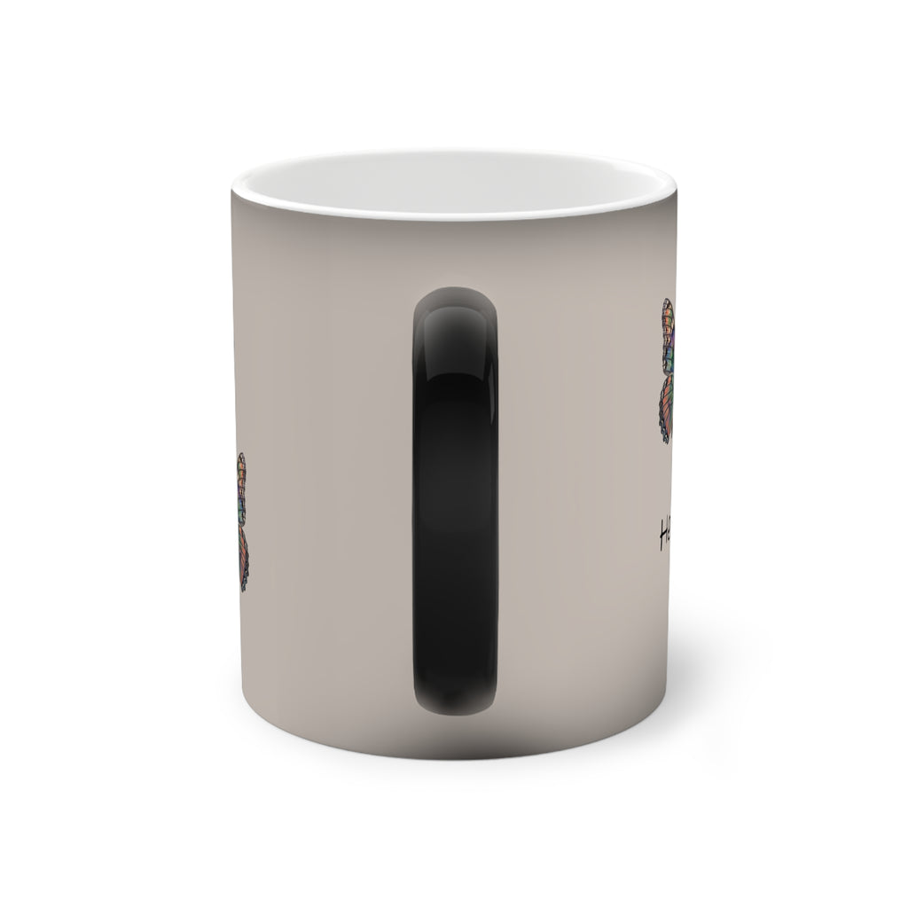 Color-Changing Mug — Mindful Moment Heat-Reactive Coffee Cup ("Life is here, look, hear, smell")