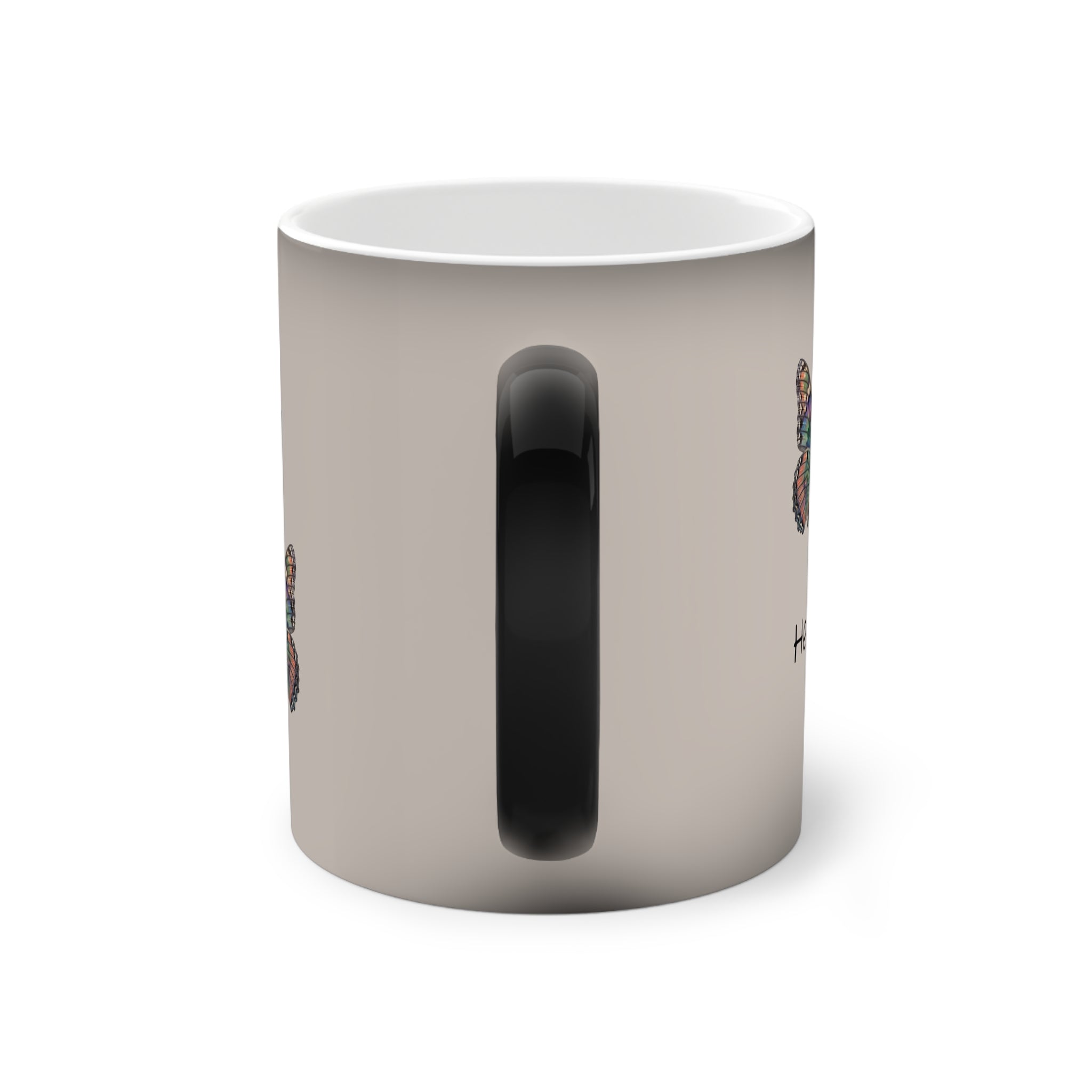 Color-Changing Mug — Mindful Moment Heat-Reactive Coffee Cup ("Life is here, look, hear, smell")