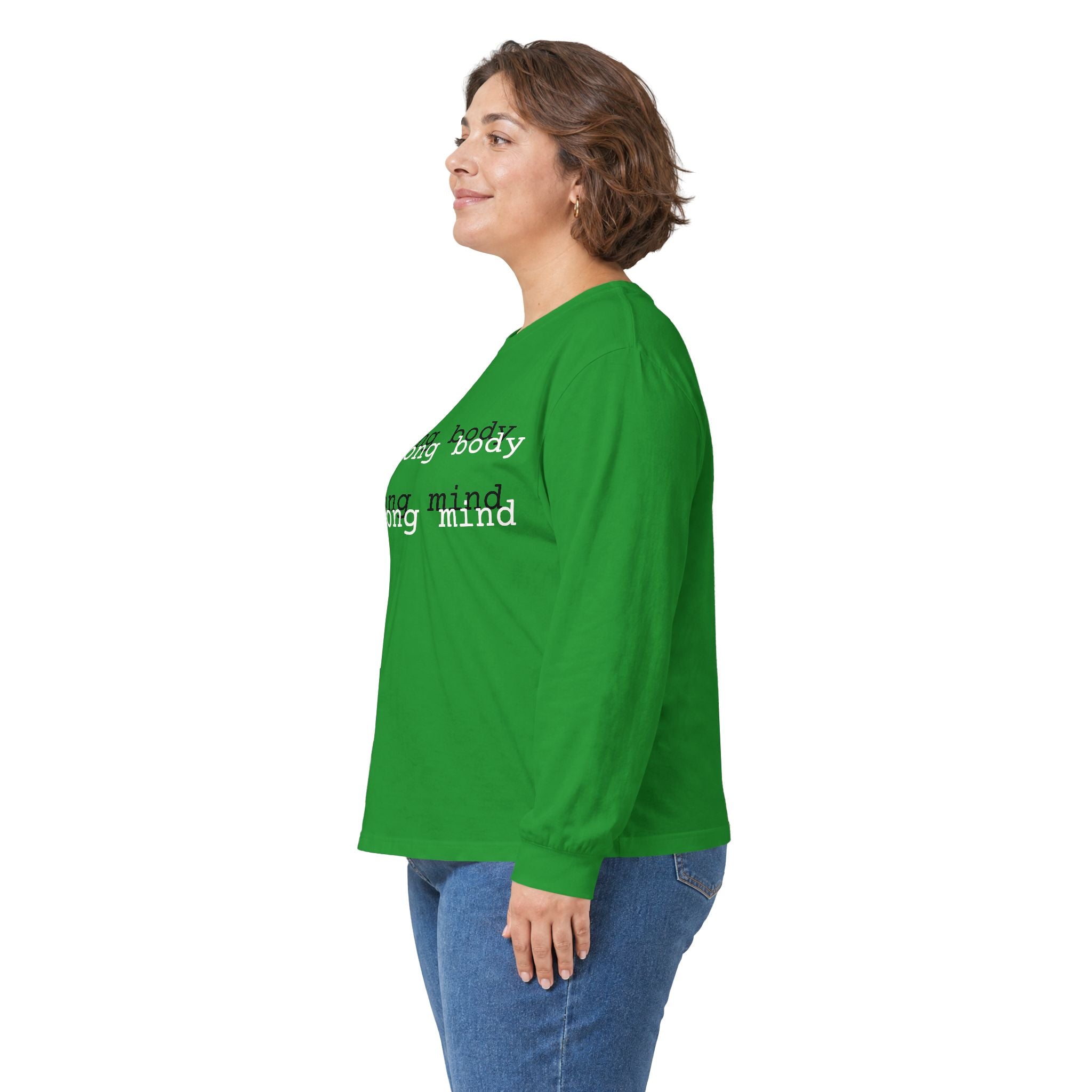 Strong body Strong mind Long Sleeve Tee — Fitness Motivation Shirt