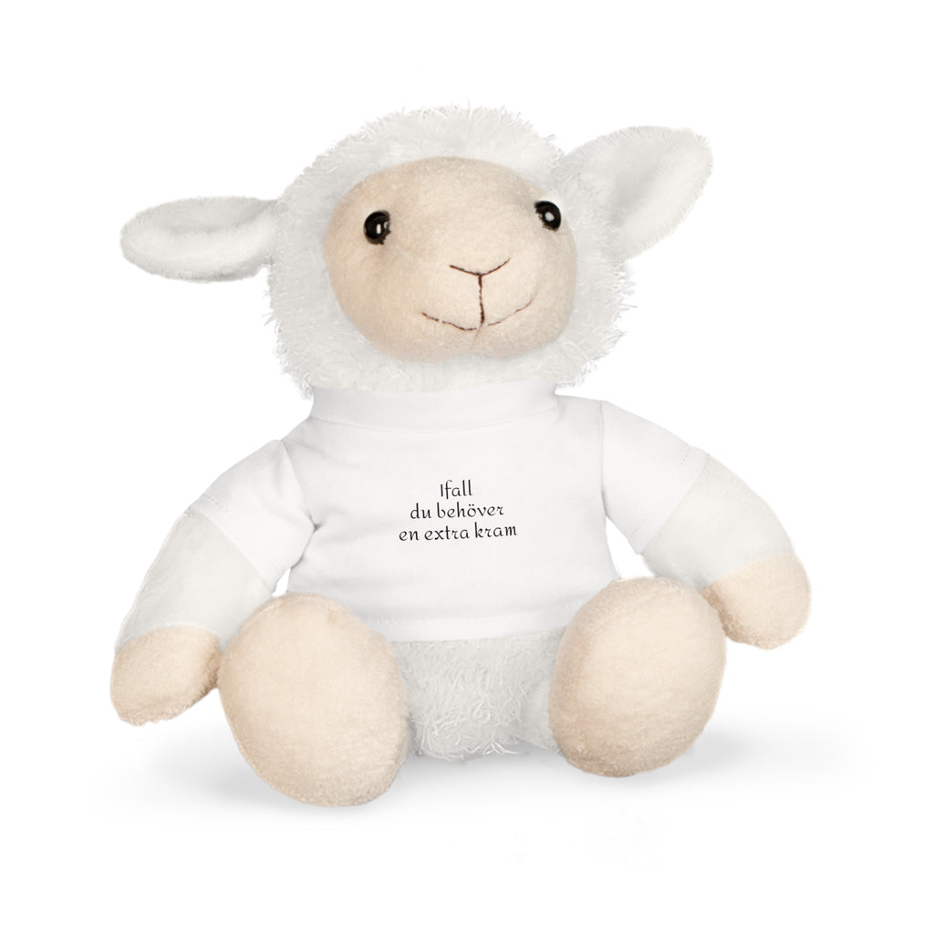 Cute Brown Teddy Bear Plush with T-Shirt — "Ifall du behöver en extra kram"