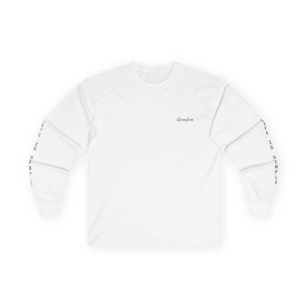 Long Sleeve Tee — Minimal Script Logo Sleeve Shirt