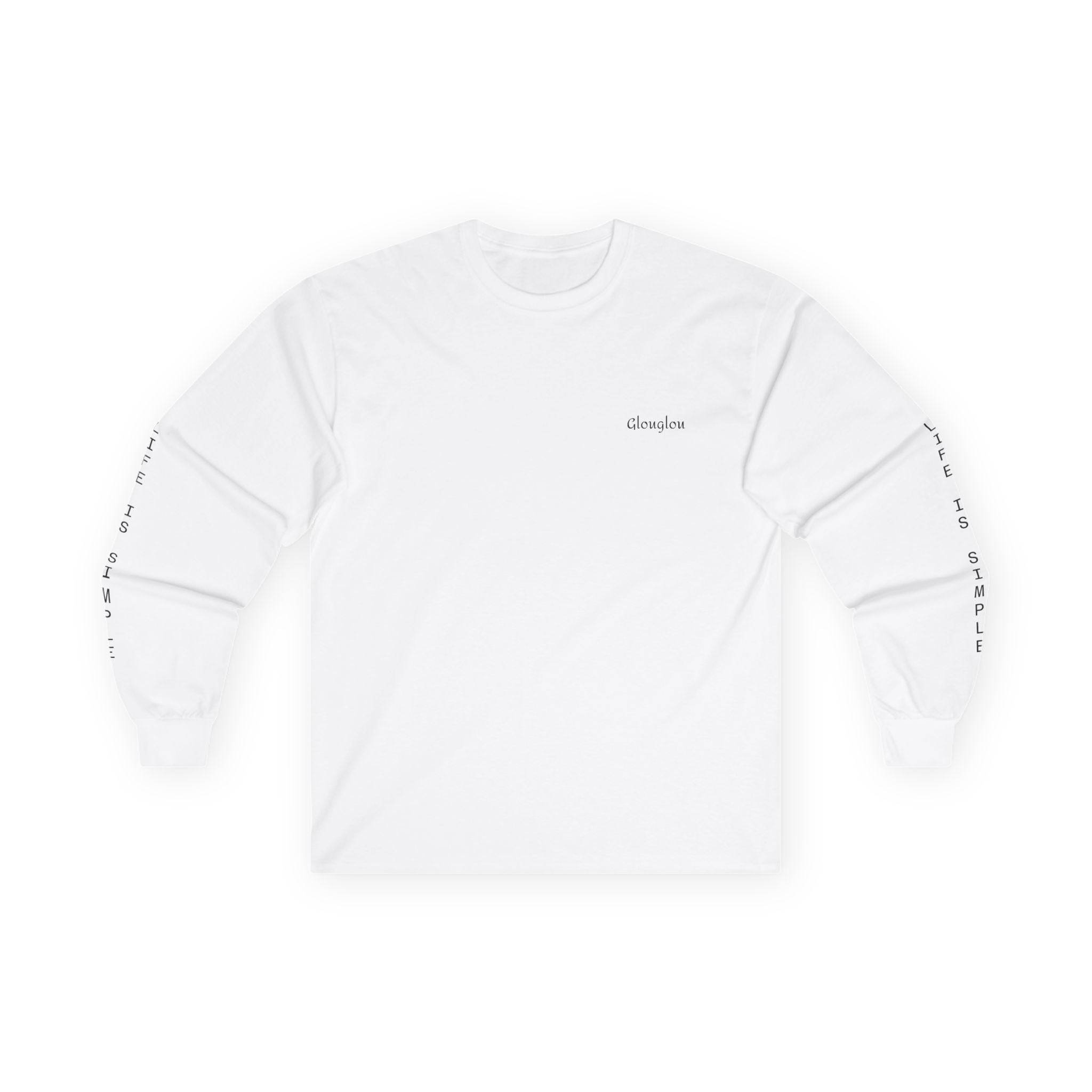 Long Sleeve Tee — Minimal Script Logo Sleeve Shirt