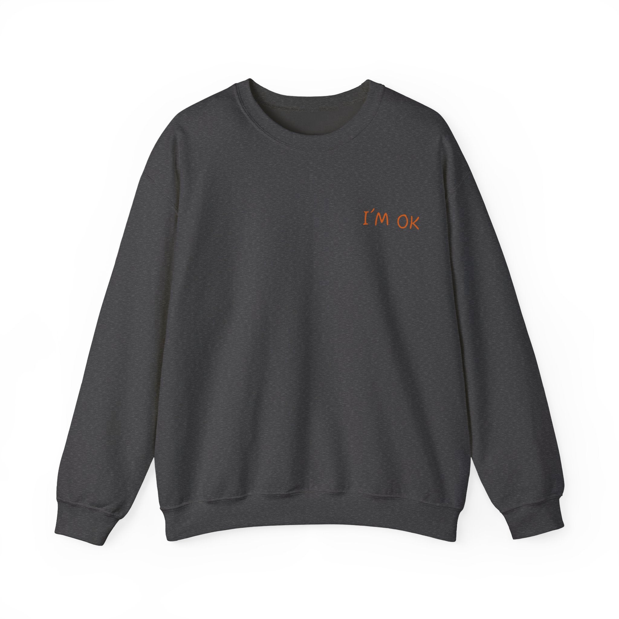 Crewneck Sweatshirt — 'I’m OK' Palm Sunset Graphic
